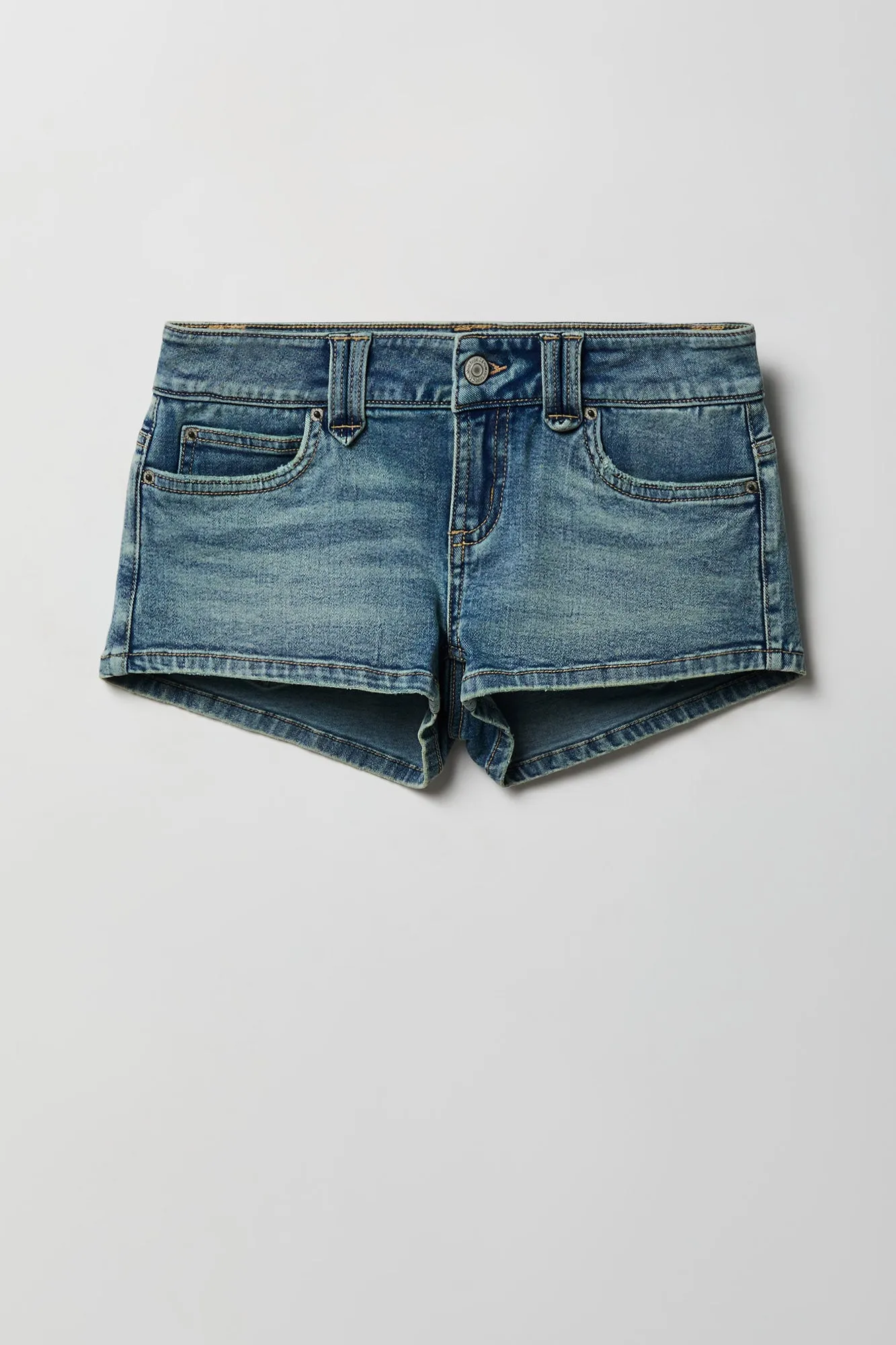 Stretch Low Rise Micro Denim Short sold by Charlotte Russe product image thumbnail 5
