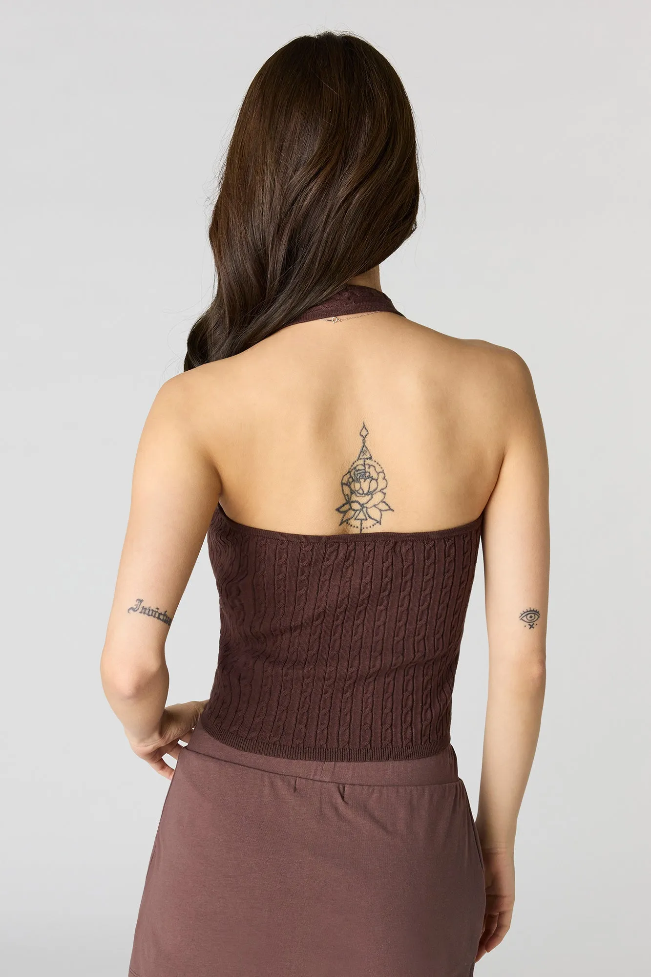 Cable Knit Halter Top sold by Charlotte Russe product image thumbnail 5