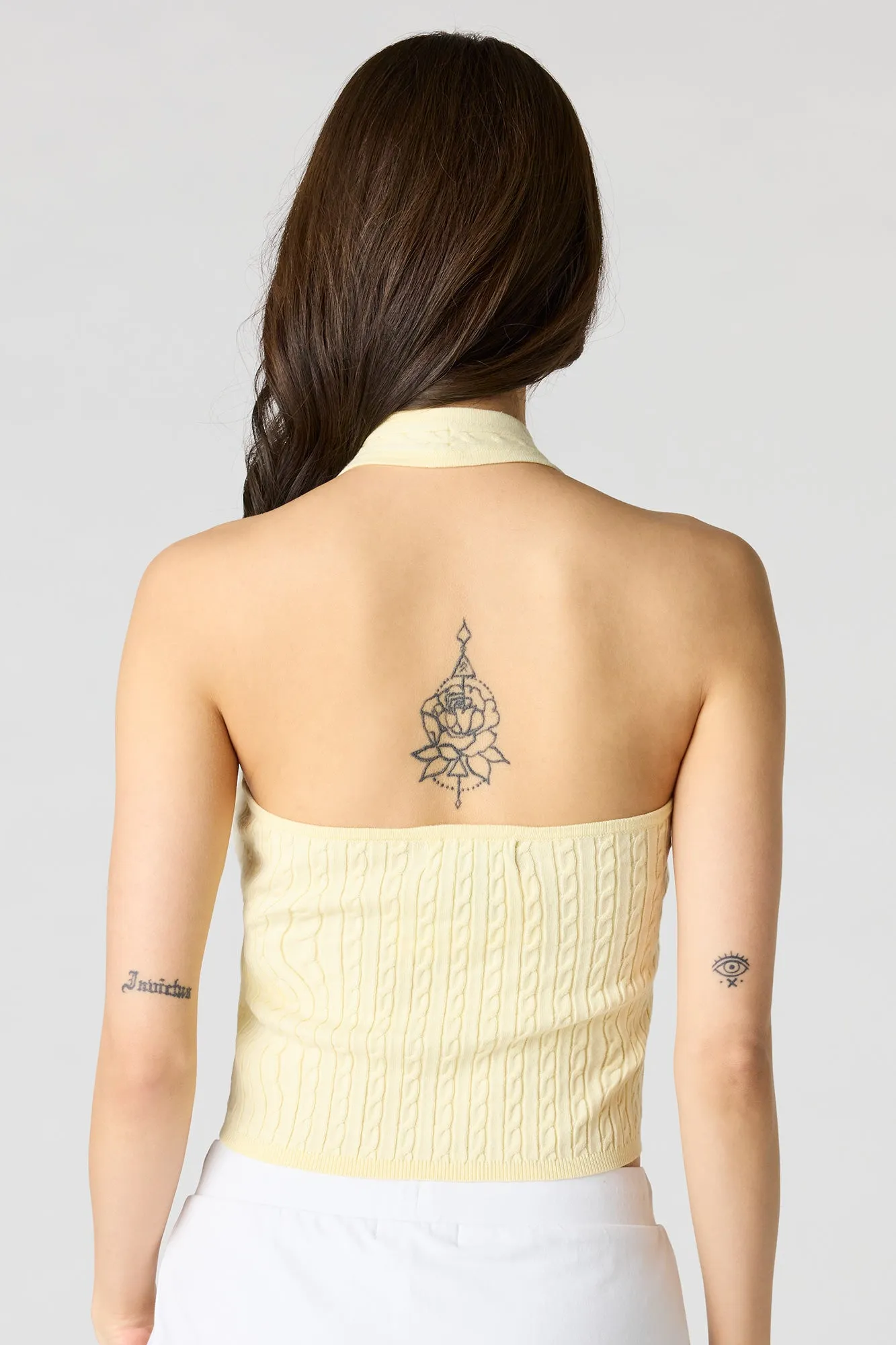 Cable Knit Halter Top sold by Charlotte Russe product image thumbnail 2