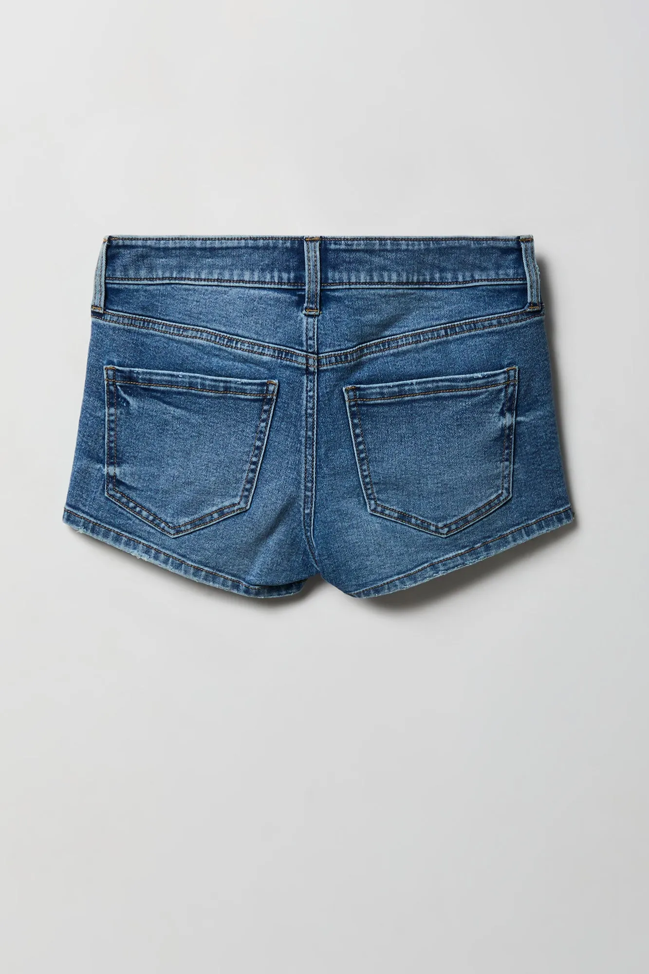 Stretch Low Rise Medium Denim Shortie sold by Charlotte Russe product image thumbnail 2