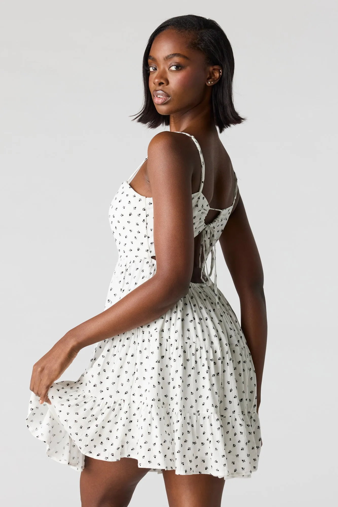 Braless Tiered Mini Dress sold by Charlotte Russe product image thumbnail 5