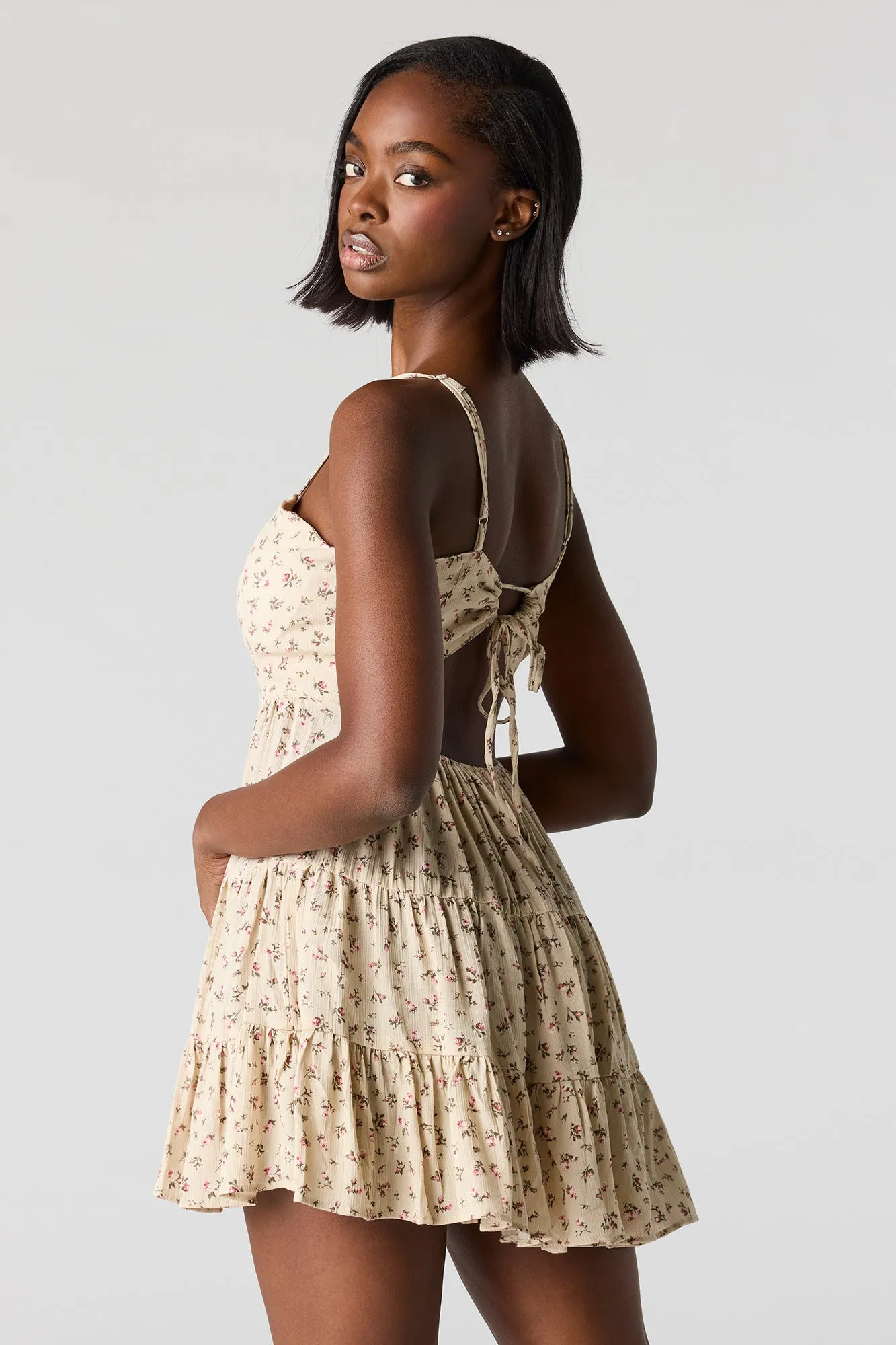 Braless Tiered Mini Dress sold by Charlotte Russe product image thumbnail 2