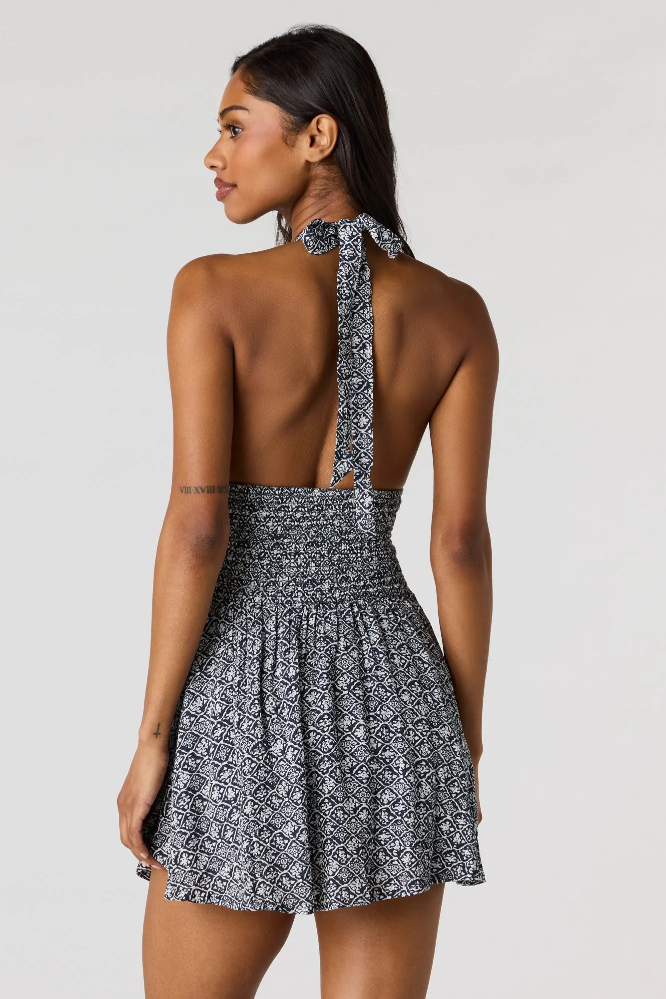 Smocked Halter Romper sold by Charlotte Russe product image thumbnail 2