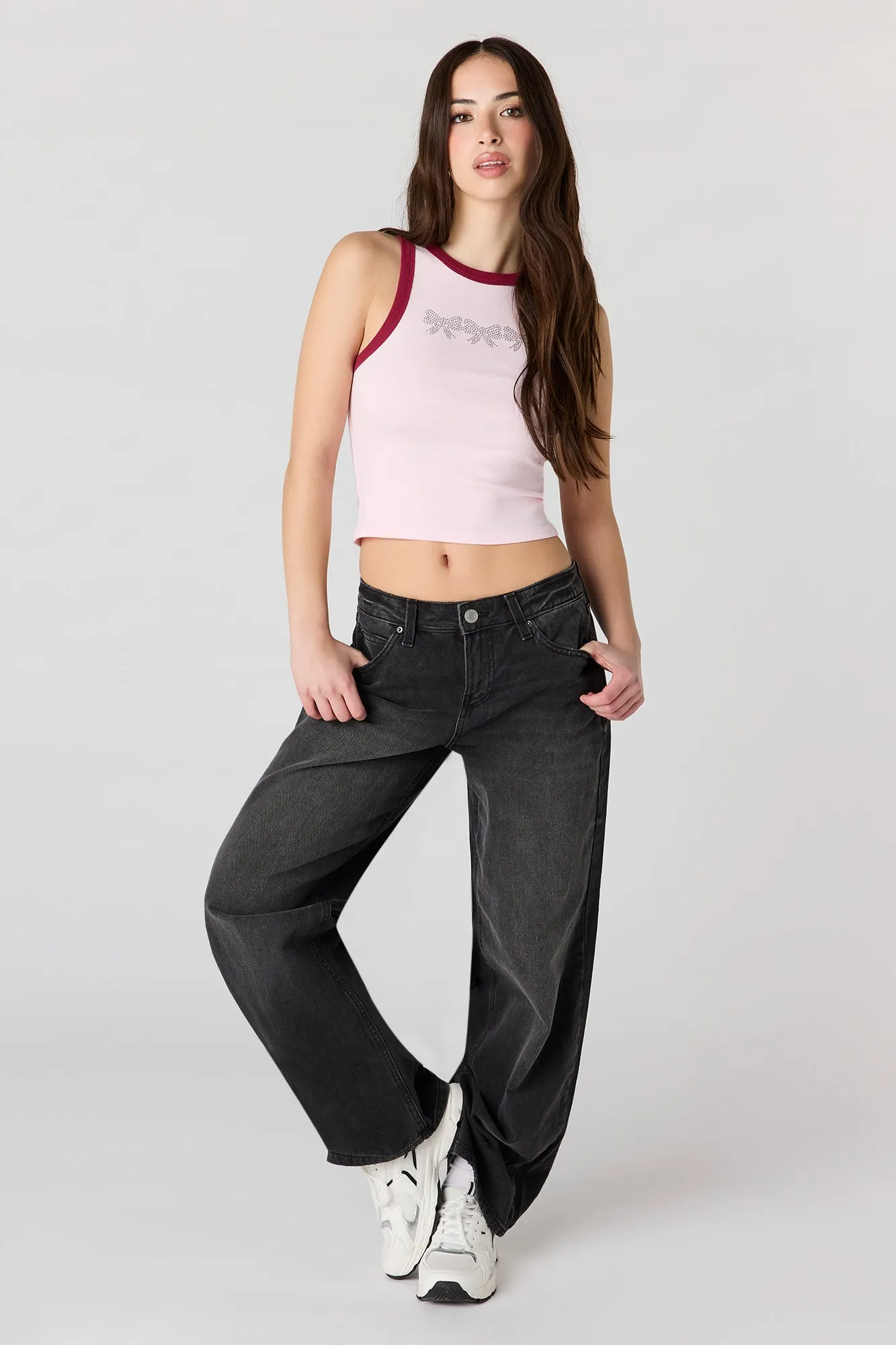 High Neck Graphic Tank sold by Charlotte Russe product image thumbnail 3