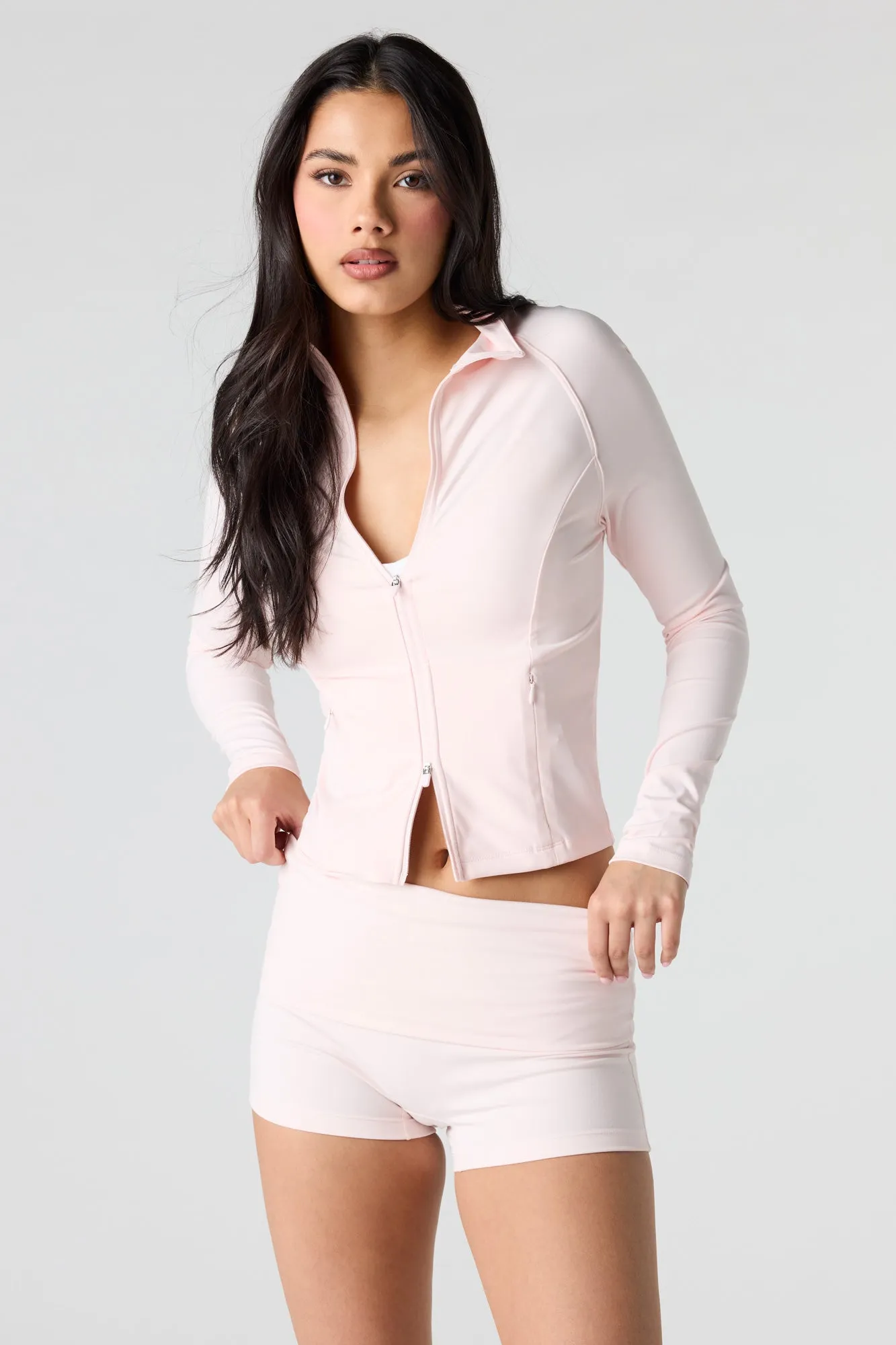 Active High Density Foldover Waist Short sold by Charlotte Russe product image thumbnail 5