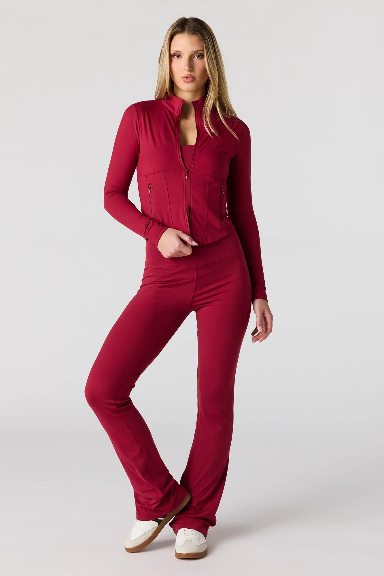 Active High Density 2-Way Zip Corset Jacket sold by Charlotte Russe product image thumbnail 3