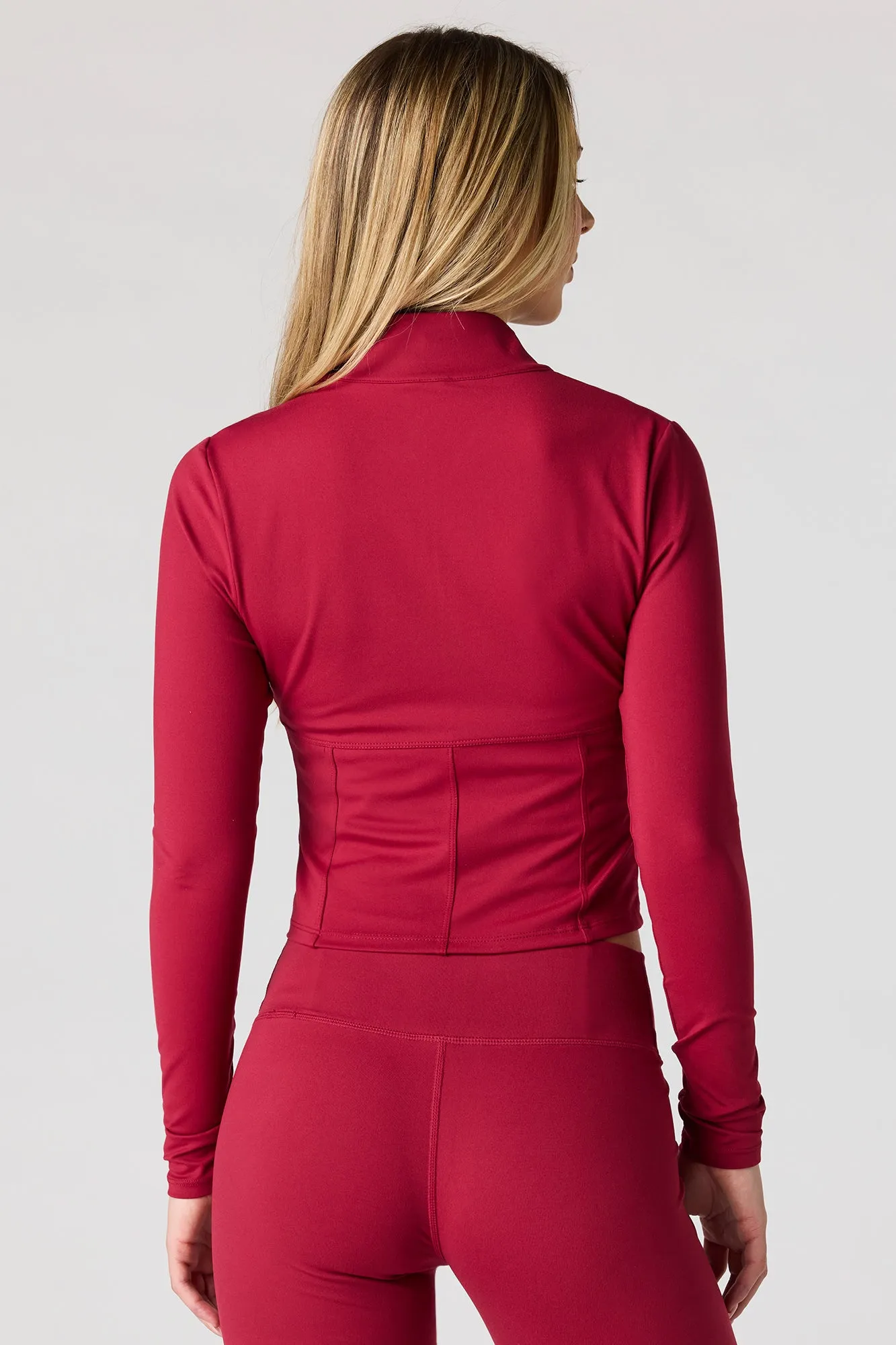 Active High Density 2-Way Zip Corset Jacket sold by Charlotte Russe product image thumbnail 2