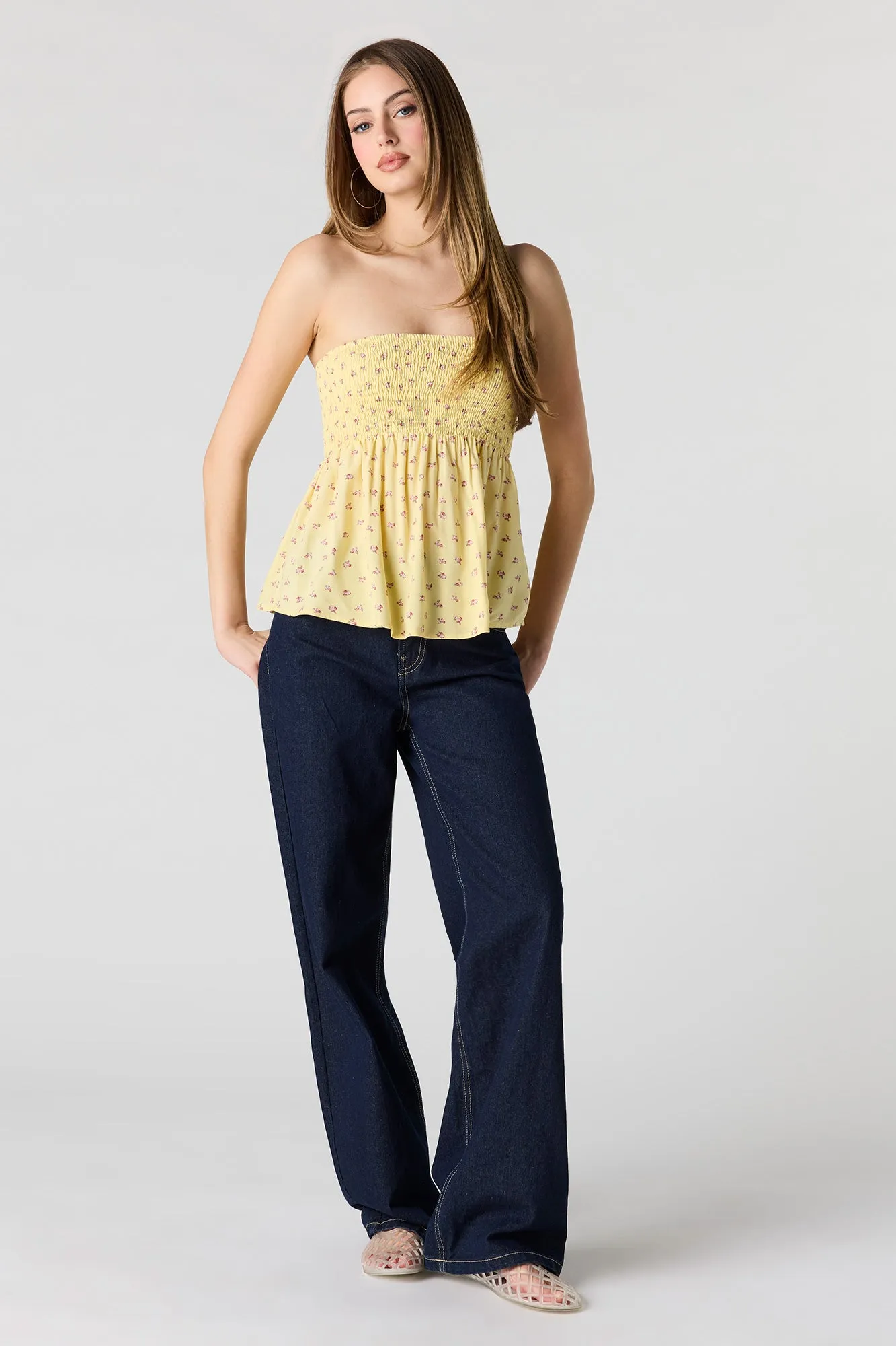 Smocked Tube Top sold by Charlotte Russe product image thumbnail 4