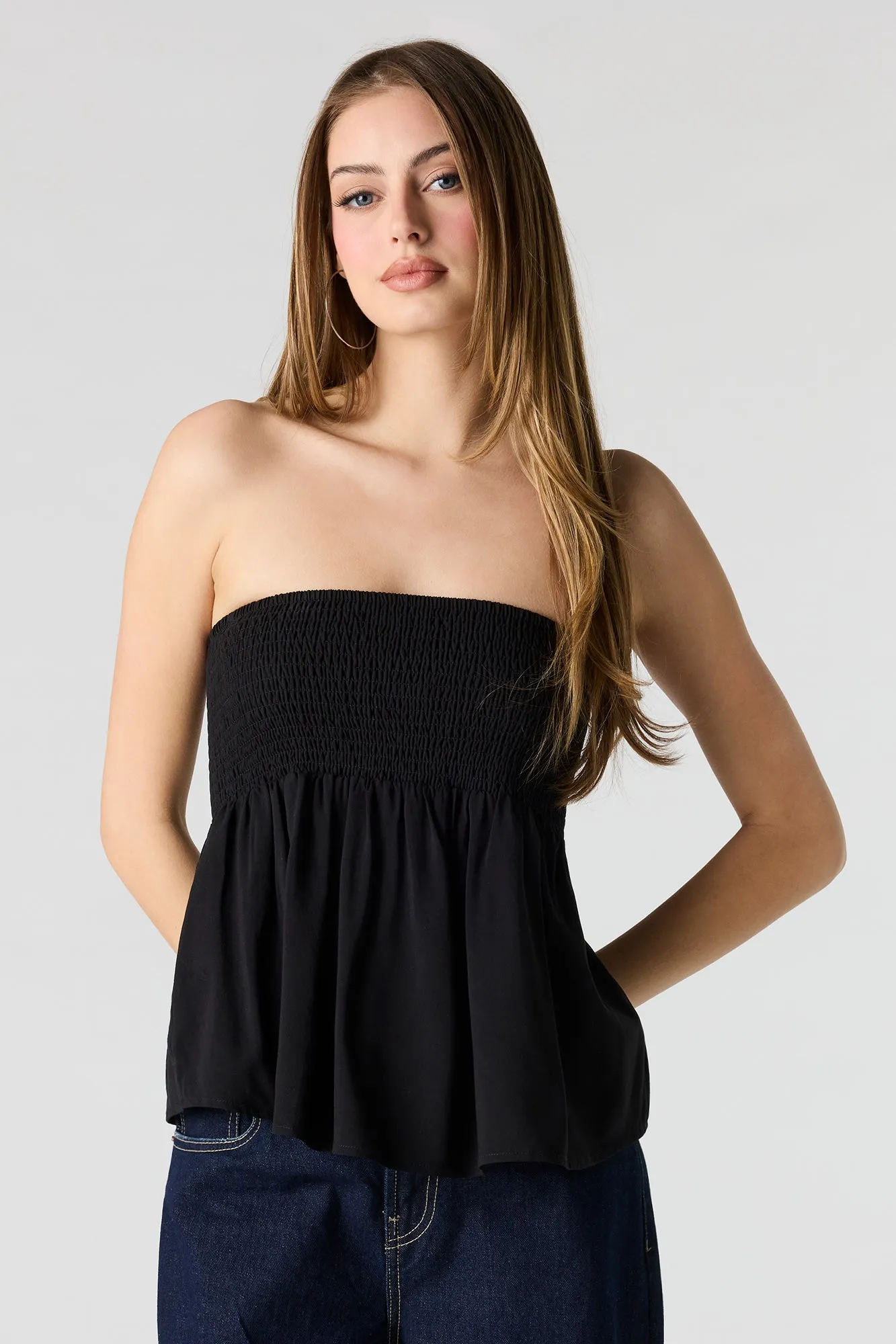 Smocked Tube Top sold by Charlotte Russe product image thumbnail 5