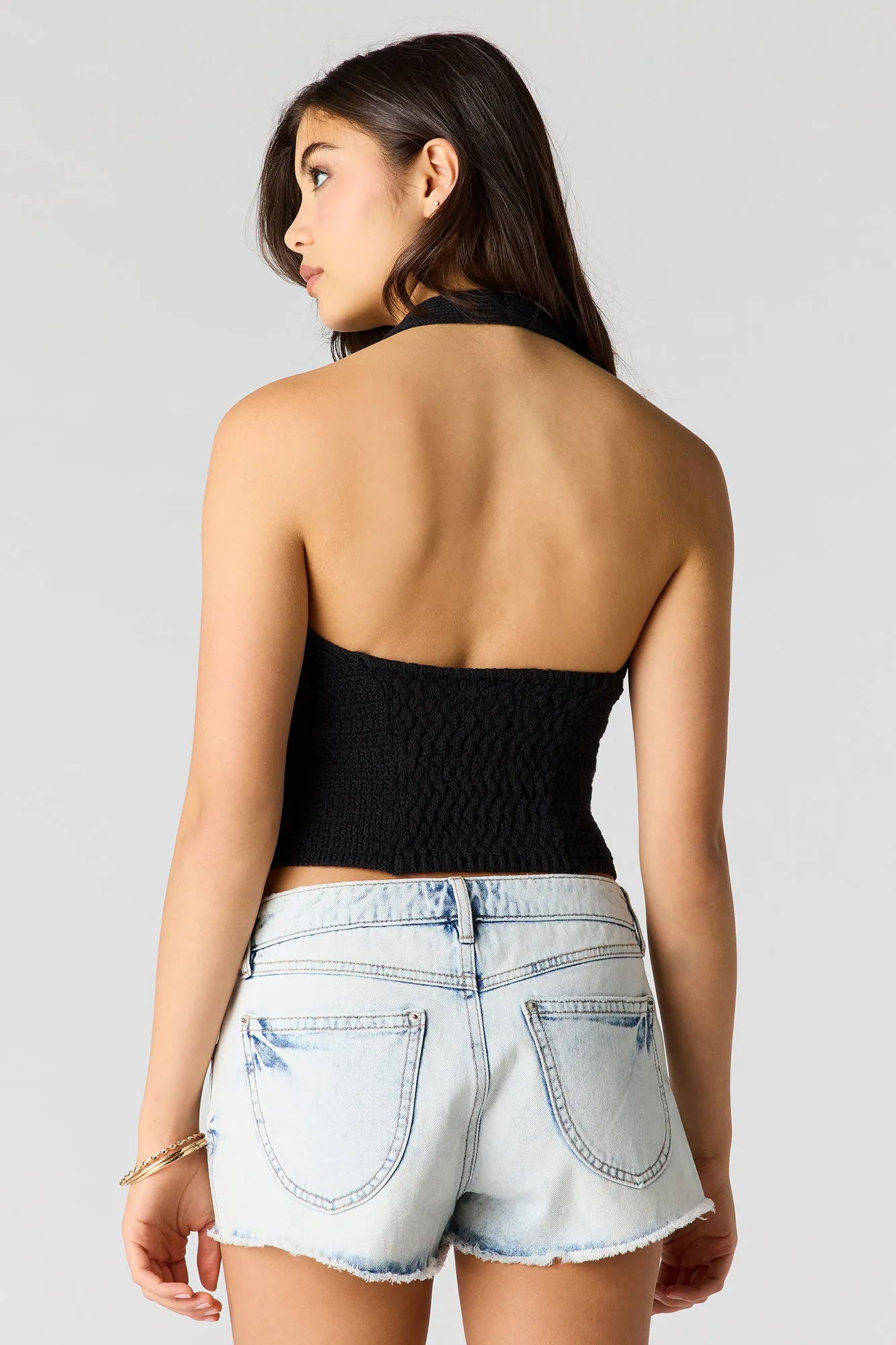 Crochet Halter Top sold by Charlotte Russe product image thumbnail 5