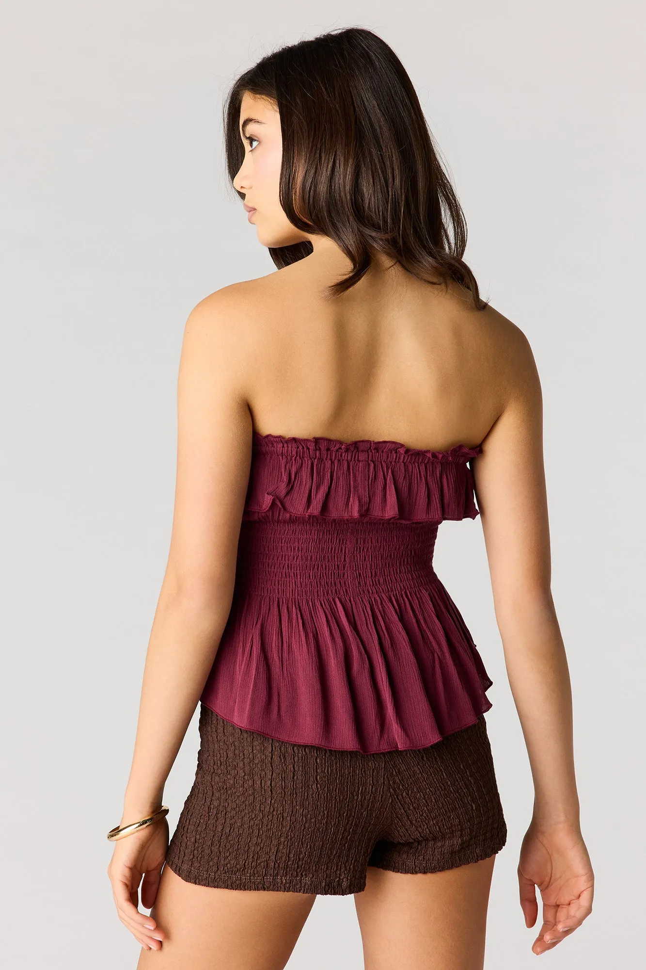 Ruffle Tube Top sold by Charlotte Russe product image thumbnail 2