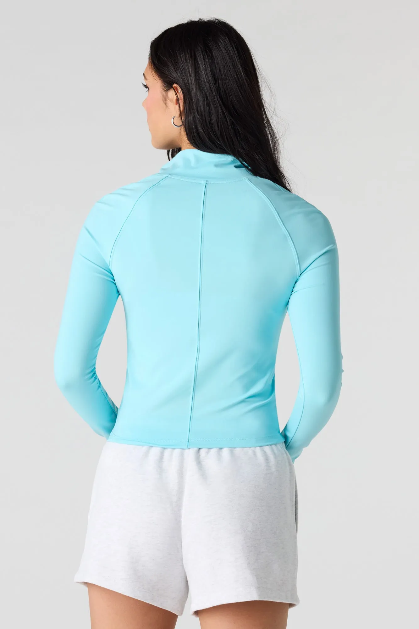 Active High Density 2-Way Zip-Up Jacket sold by Charlotte Russe product image thumbnail 5