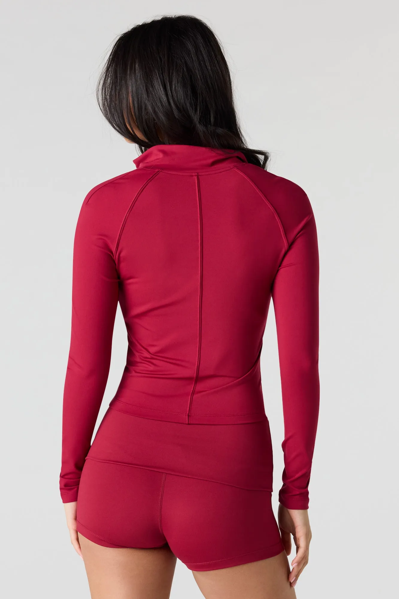 Active High Density 2-Way Zip-Up Jacket sold by Charlotte Russe product image thumbnail 2