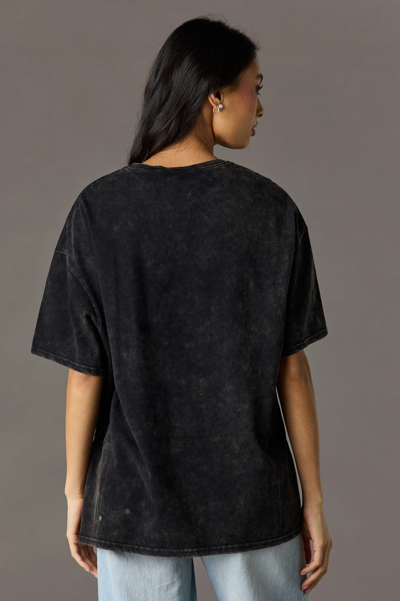 Luxe Heavy Cotton Playboy Oversized Washed Graphic T-Shirt sold by Charlotte Russe product image thumbnail 2