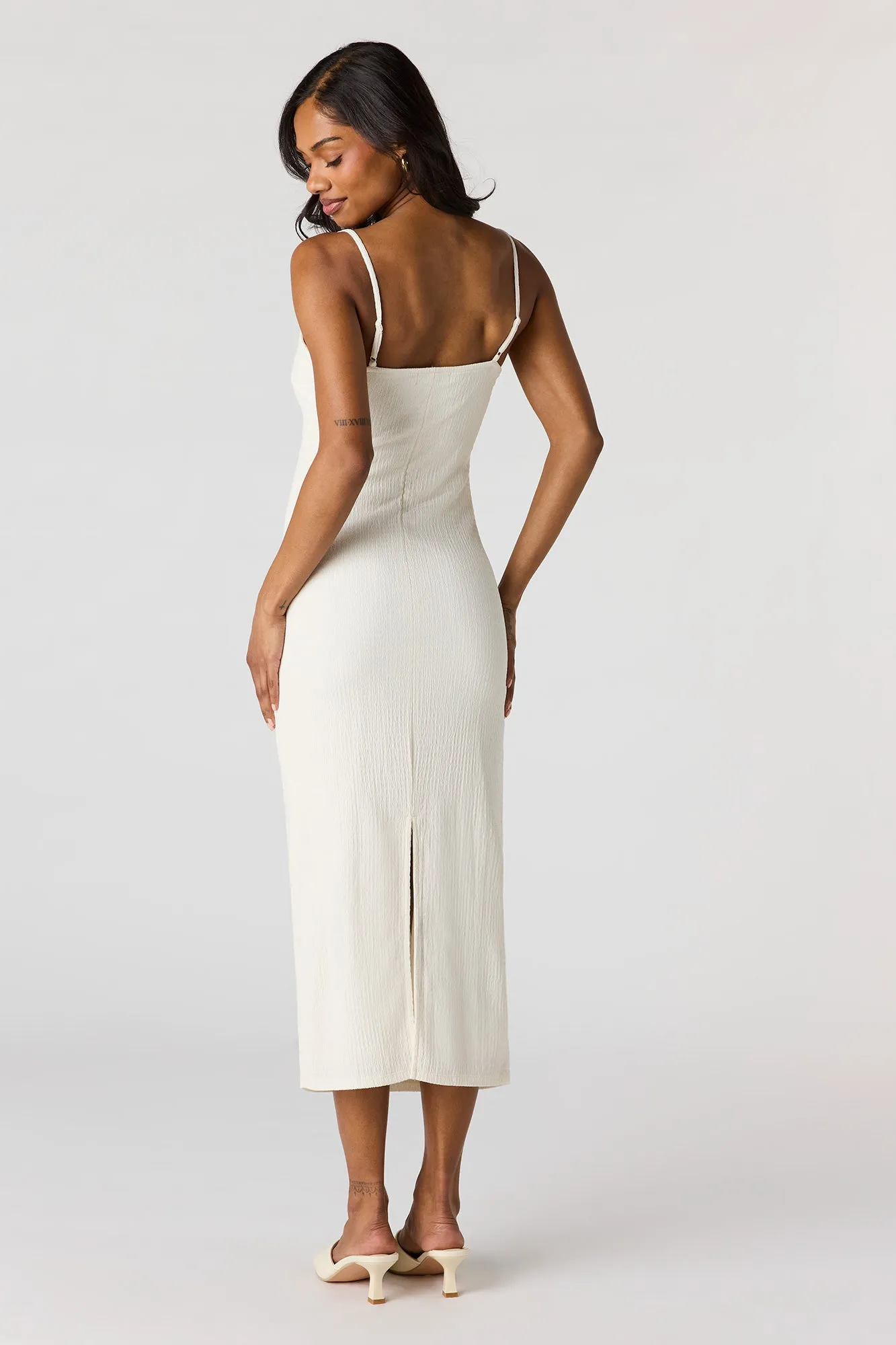 Braless Textured Midi Dress sold by Charlotte Russe product image thumbnail 3