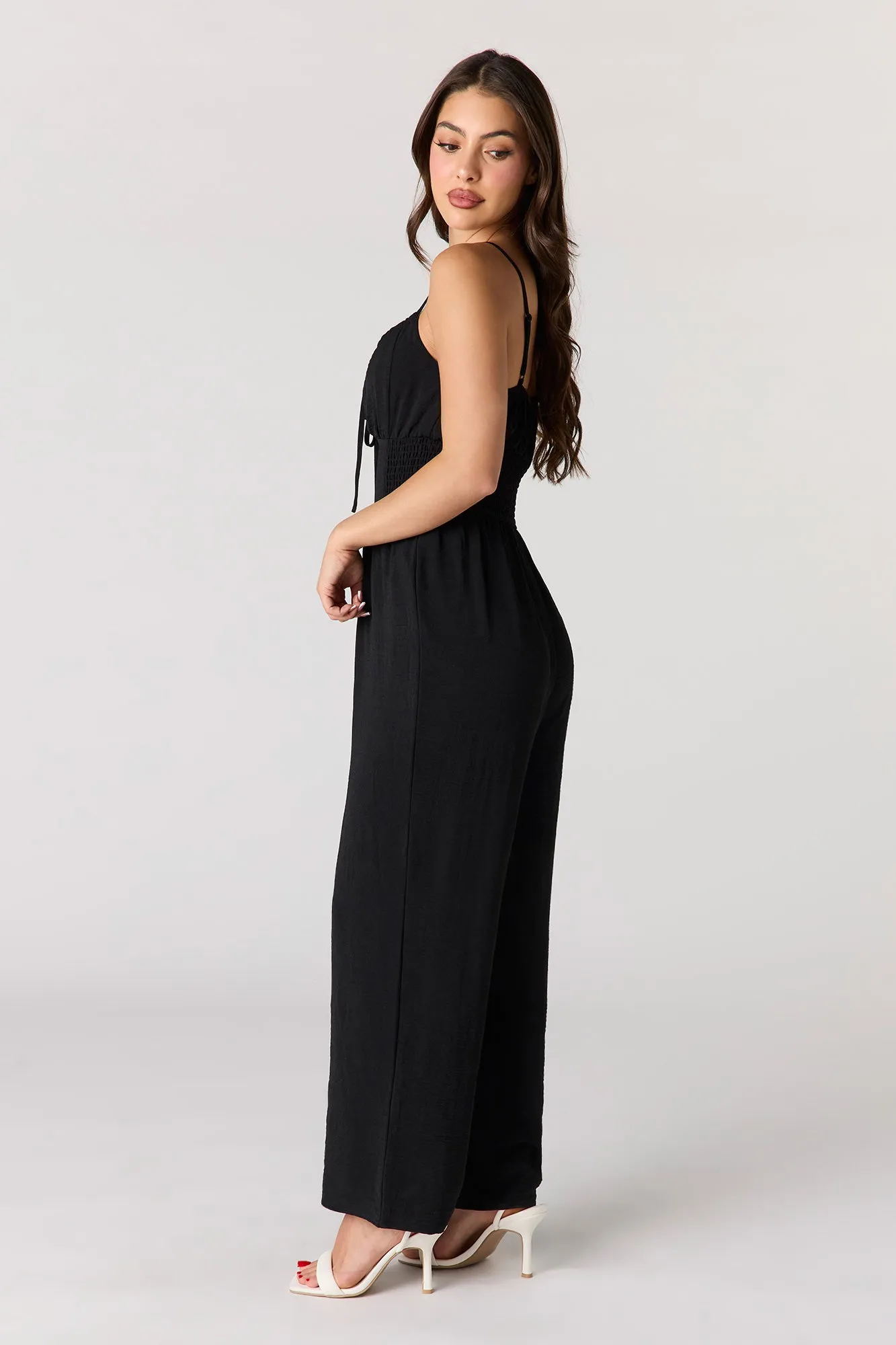 Smocked Waist Jumpsuit sold by Charlotte Russe product image thumbnail 5