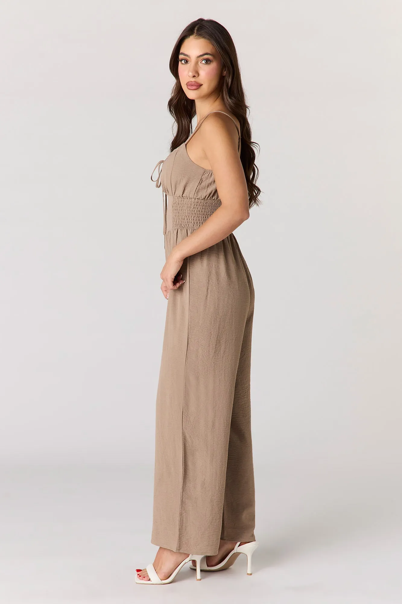 Smocked Waist Jumpsuit sold by Charlotte Russe product image thumbnail 2