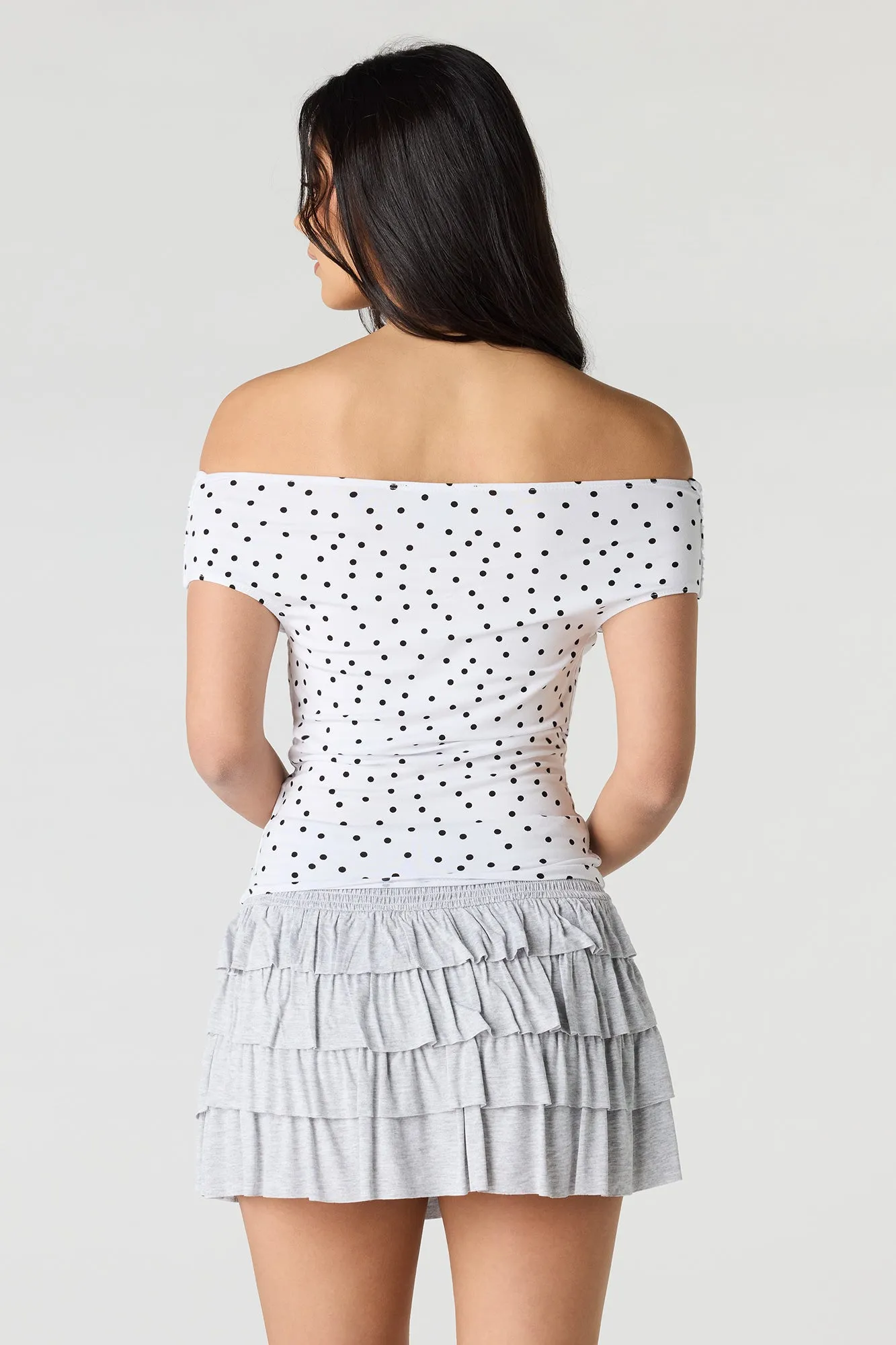 Ruffle Tiered Mini Skort sold by Charlotte Russe product image thumbnail 2