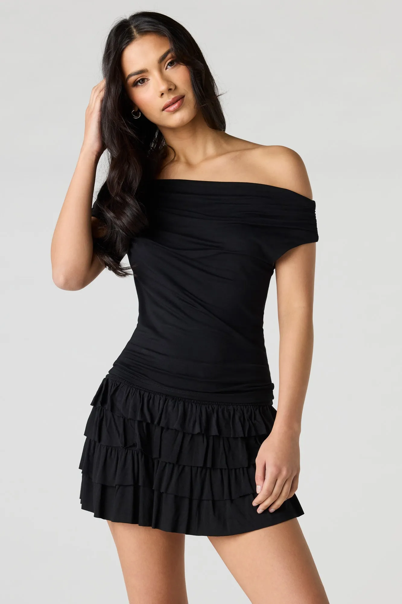 Ruffle Tiered Mini Skort sold by Charlotte Russe product image thumbnail 5