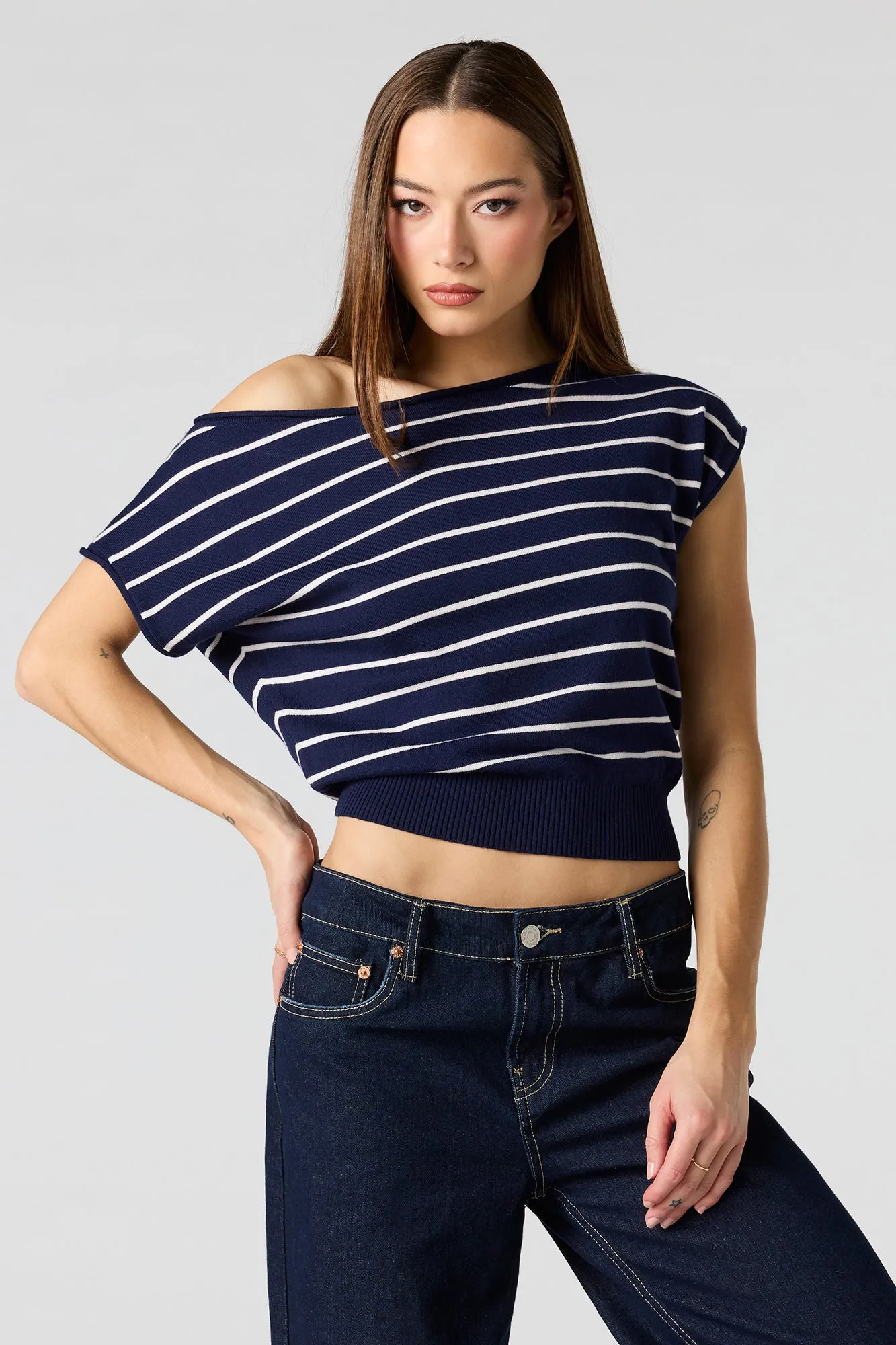 Dolman Short Sleeve Knit Top sold by Charlotte Russe product image thumbnail 4