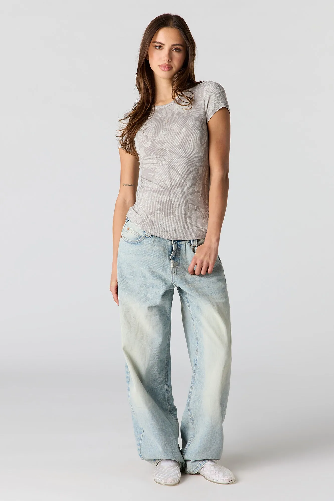 Classic Ribbed T-Shirt sold by Charlotte Russe product image thumbnail 3