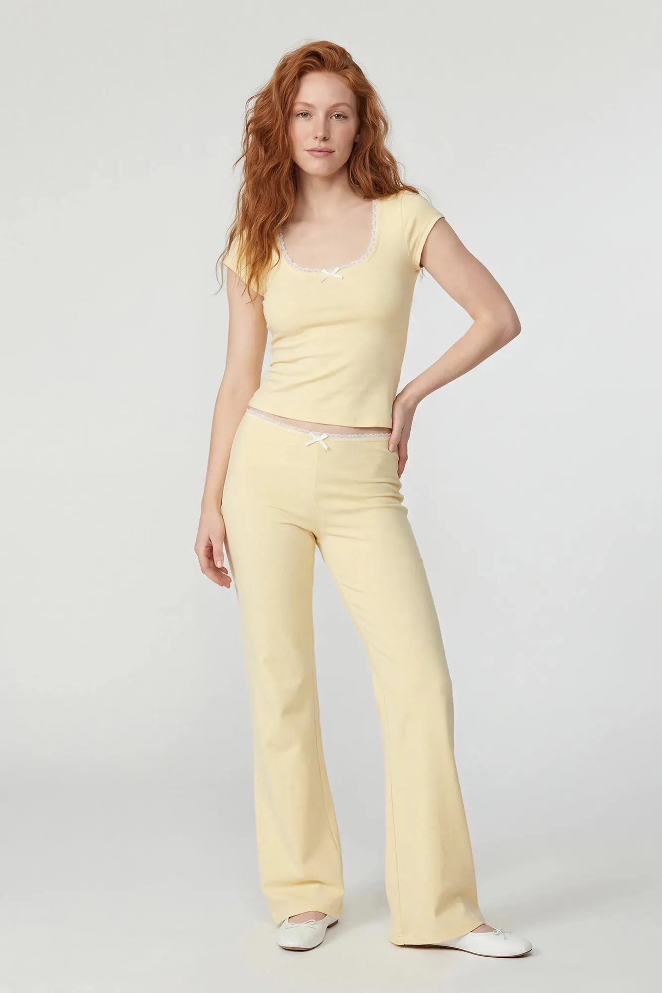 Lace Trim Square Neck T-Shirt sold by Charlotte Russe product image thumbnail 3