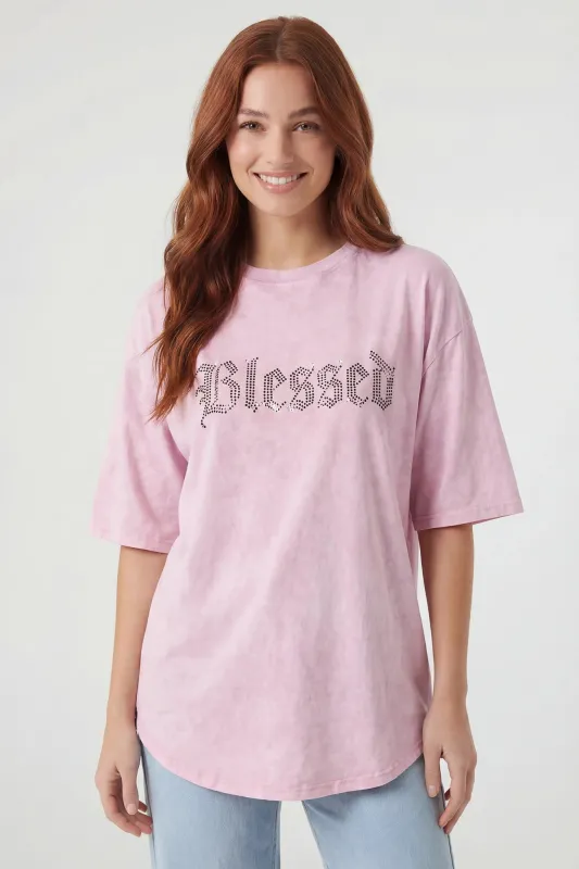 Oversized Graphic Washed T-Shirt made by Charlotte Russe