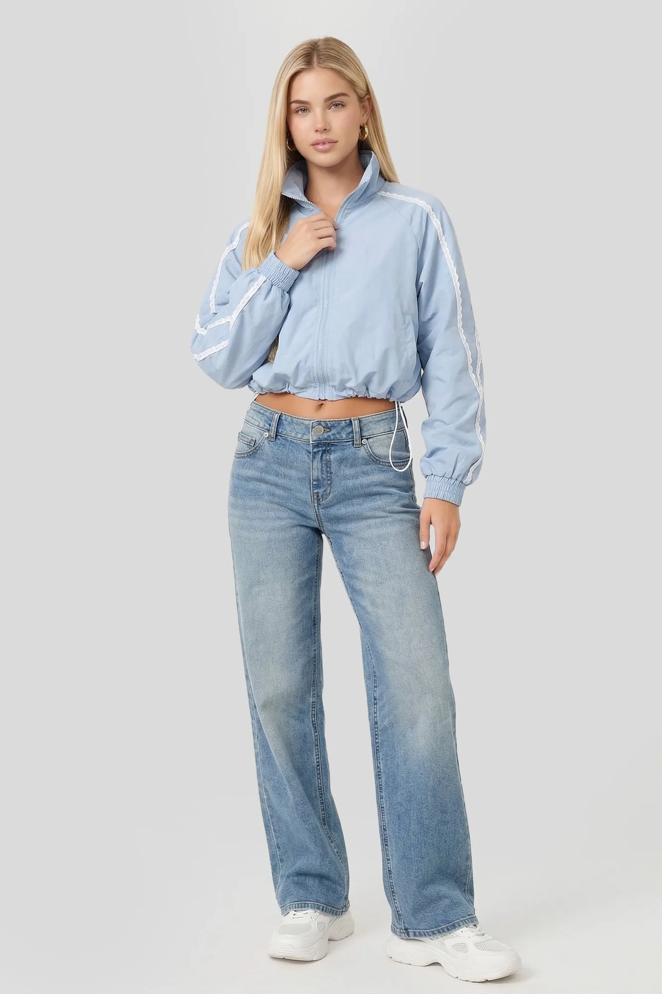 Lace Trim Windbreaker sold by Charlotte Russe product image thumbnail 3