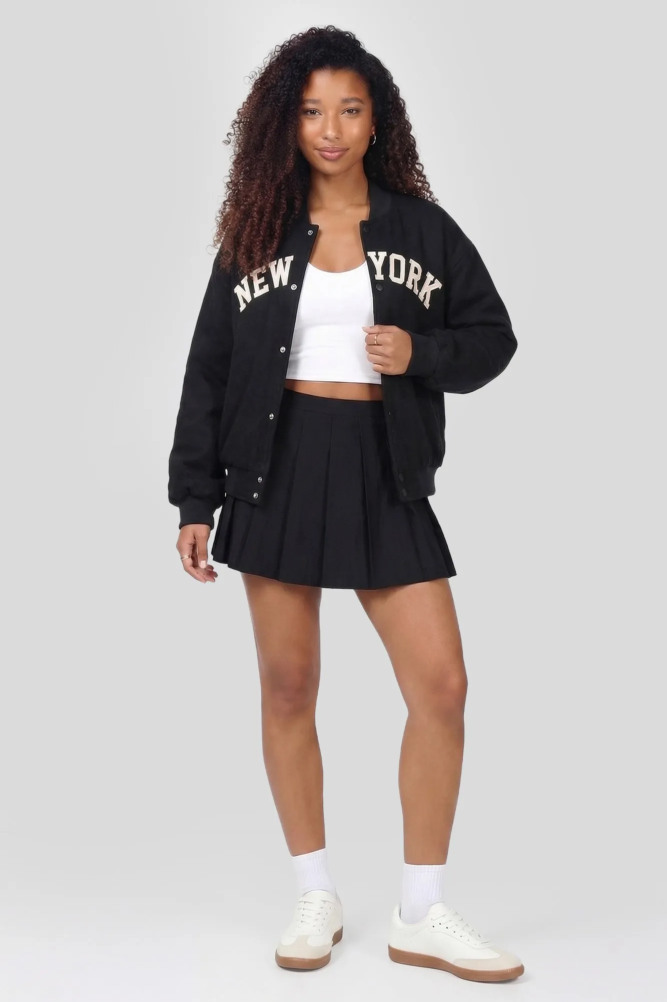 New York Bomber Jacket sold by Charlotte Russe product image thumbnail 3