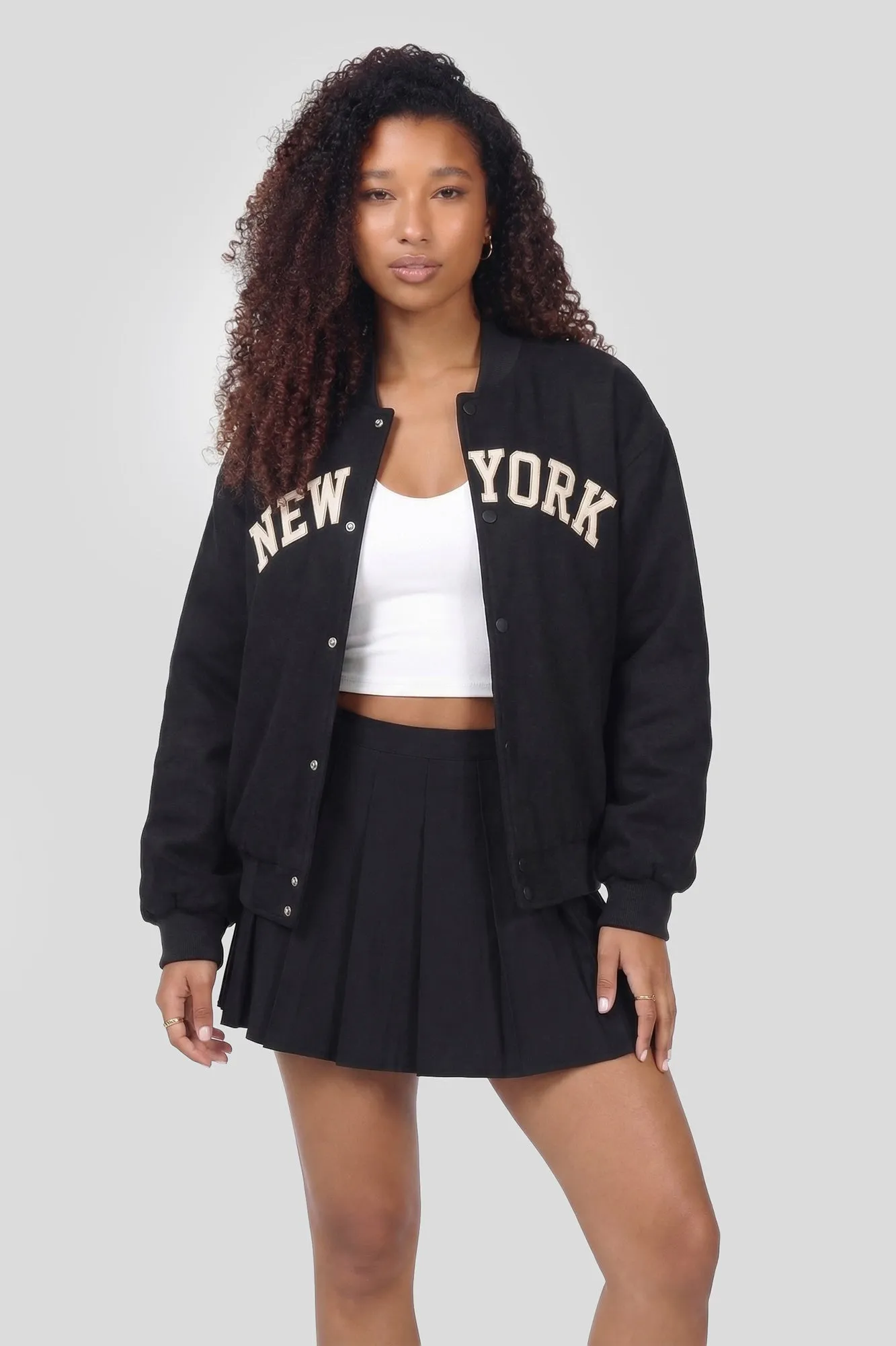 New York Bomber Jacket sold by Charlotte Russe