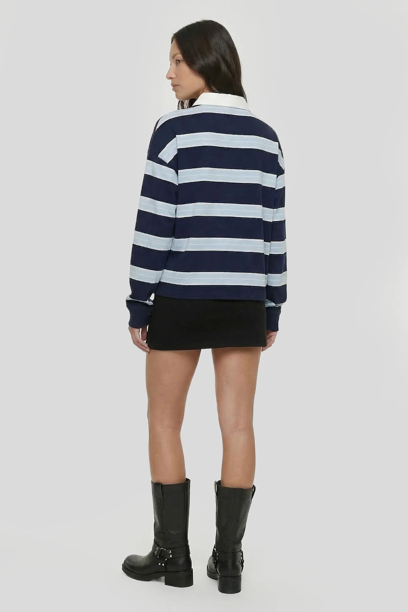 Striped Long Sleeve Polo sold by Charlotte Russe product image thumbnail 2