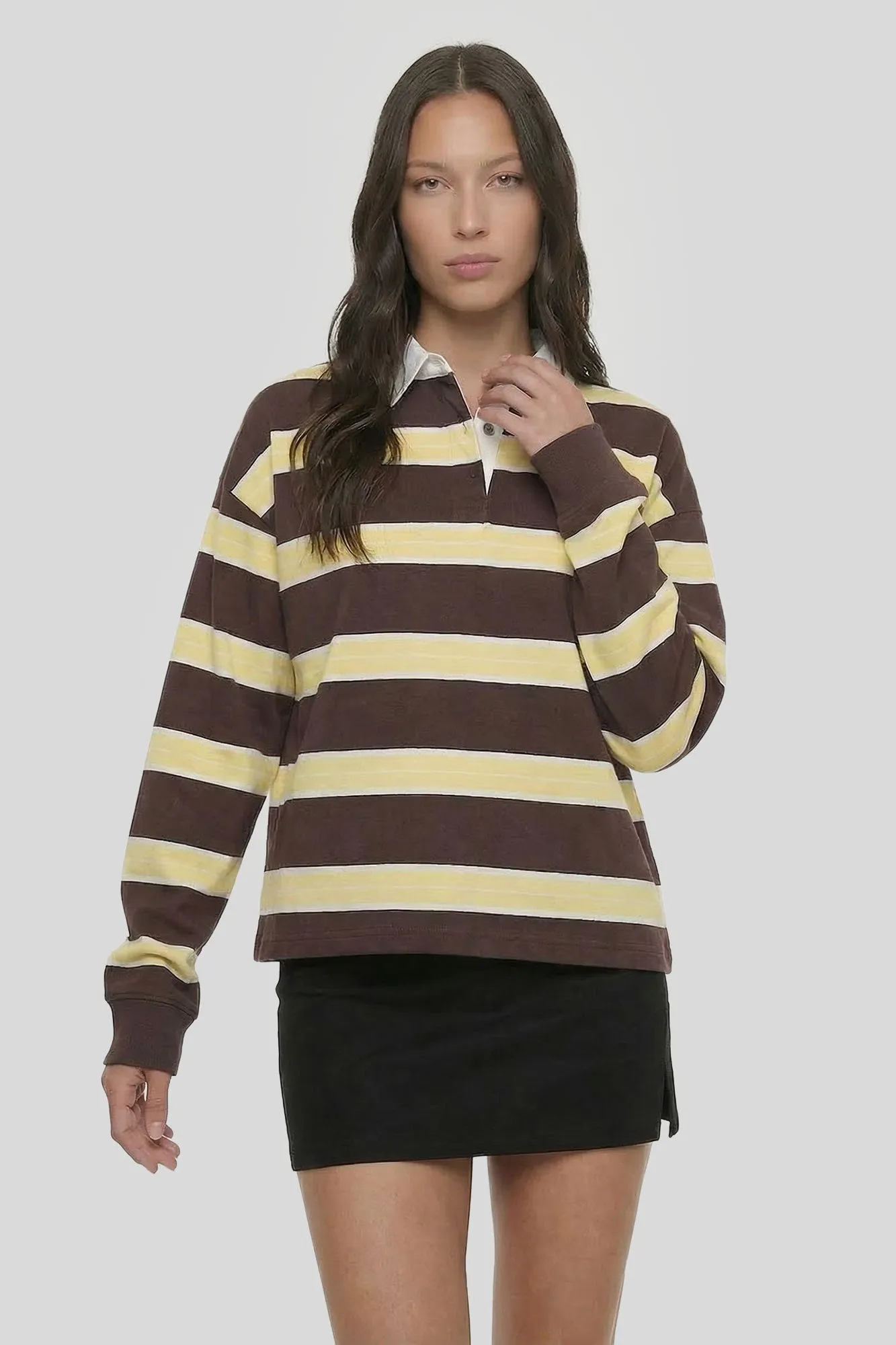 Striped Long Sleeve Polo sold by Charlotte Russe product image thumbnail 4