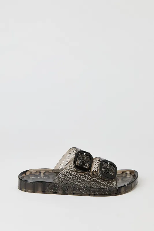 Buckle Jelly Sandals made by Stitches