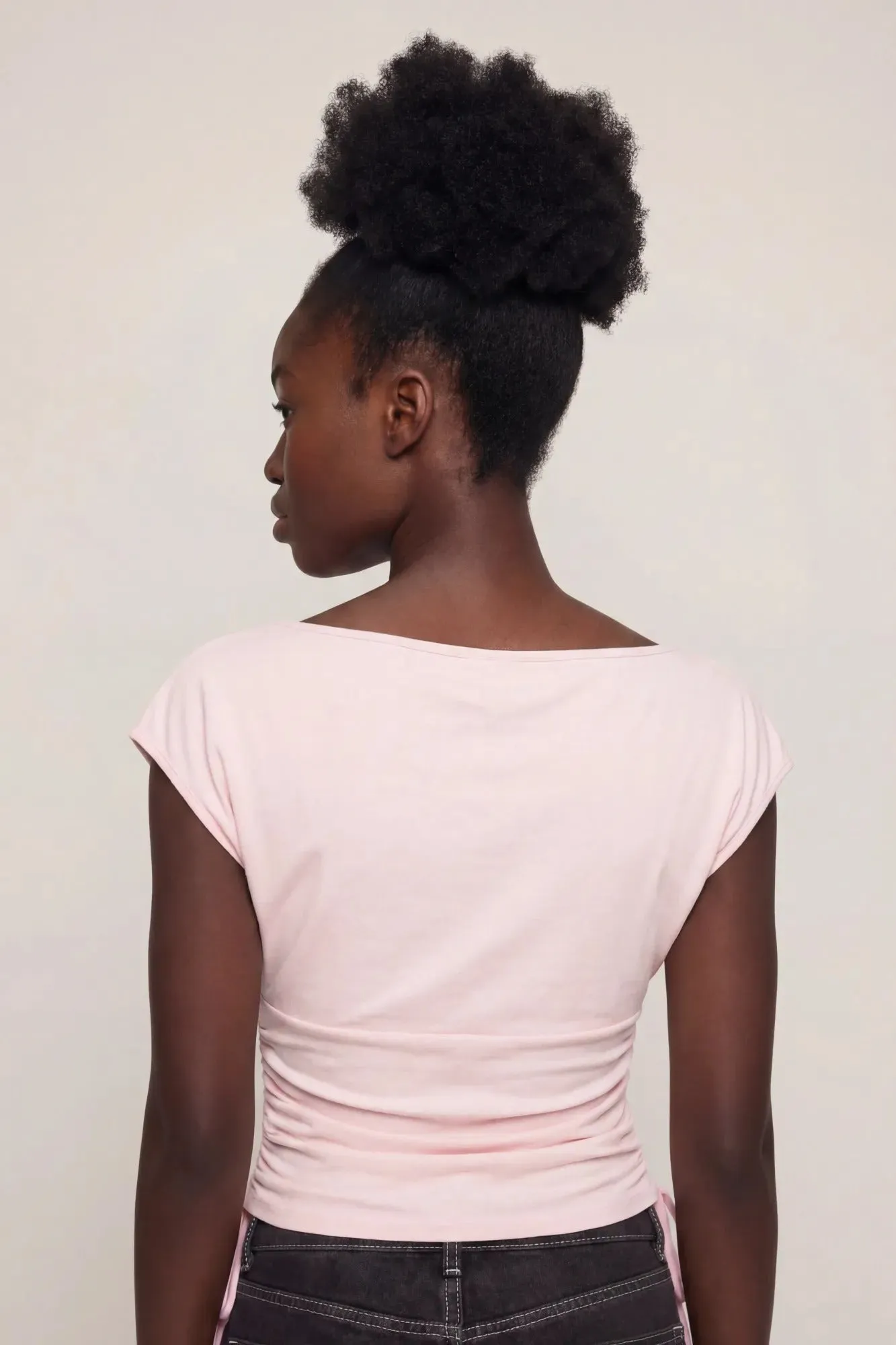 Playboy Contour Boat Neck Cinched Top sold by Charlotte Russe product image thumbnail 2
