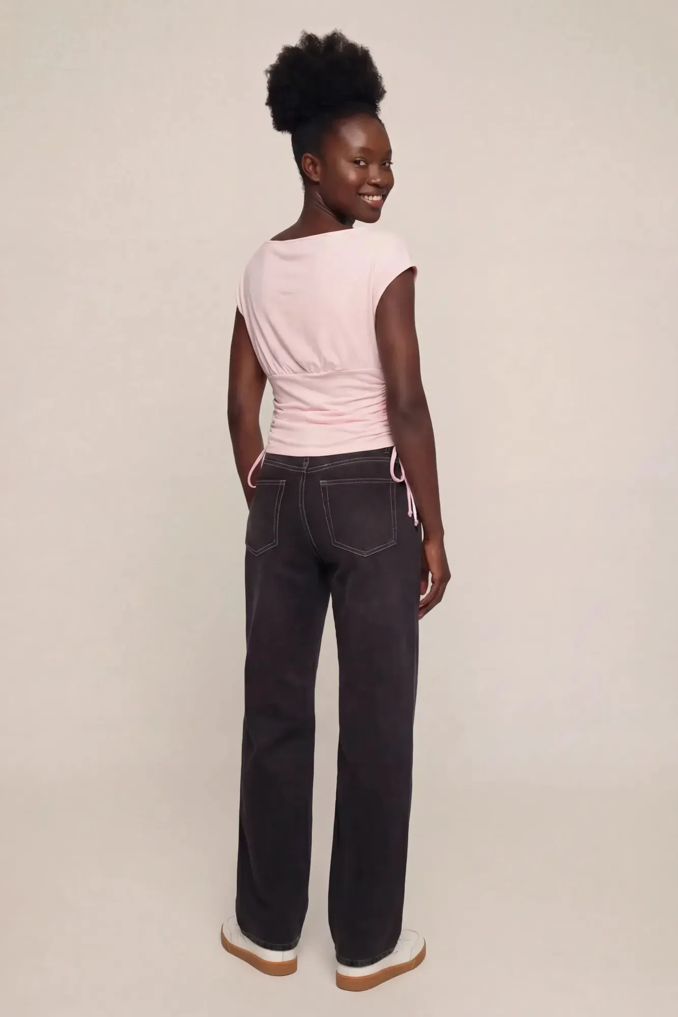 Playboy Contour Boat Neck Cinched Top sold by Charlotte Russe product image thumbnail 4