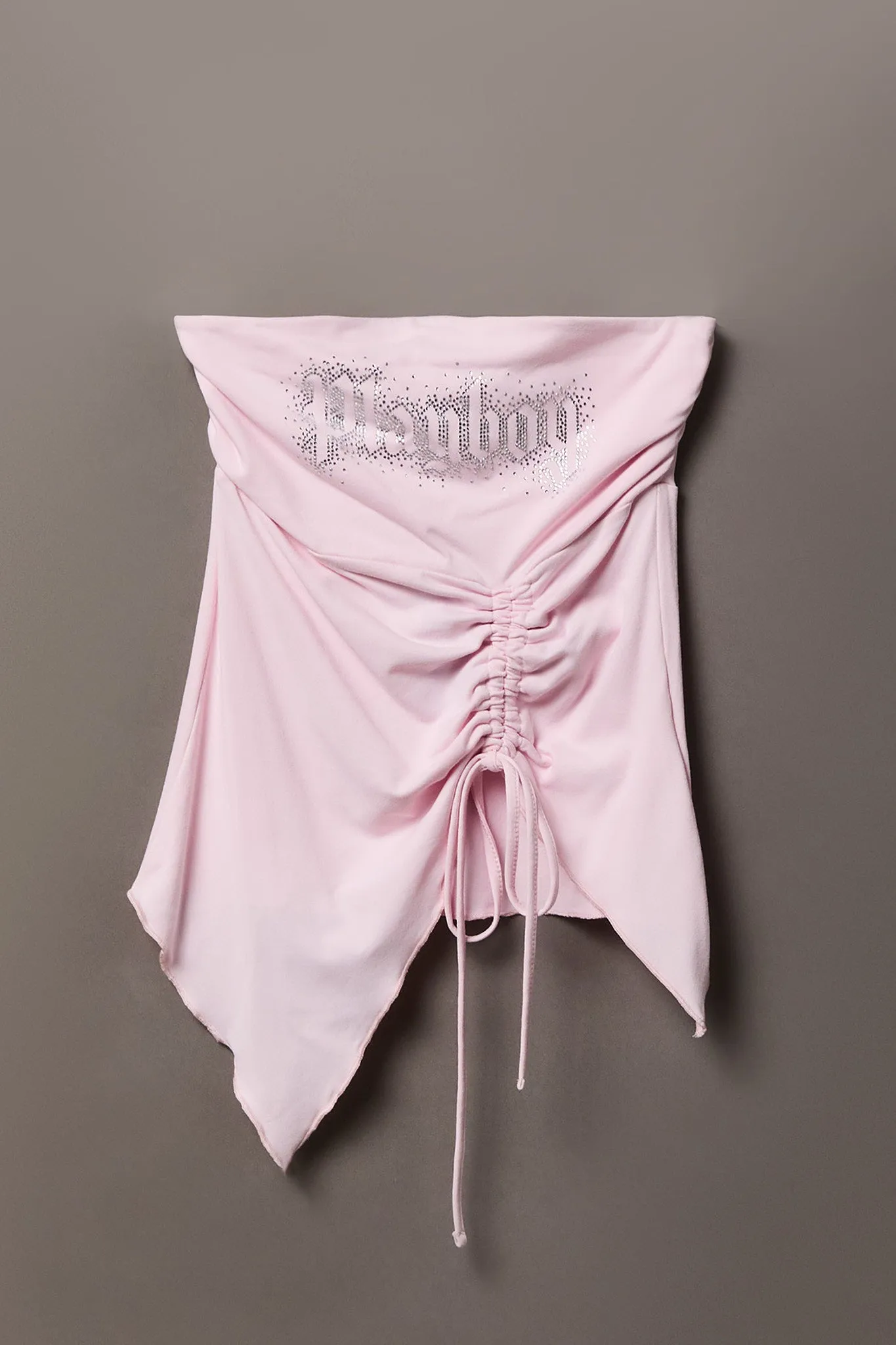 Playboy Contour Rhinestone Cinched Tube Top sold by Charlotte Russe