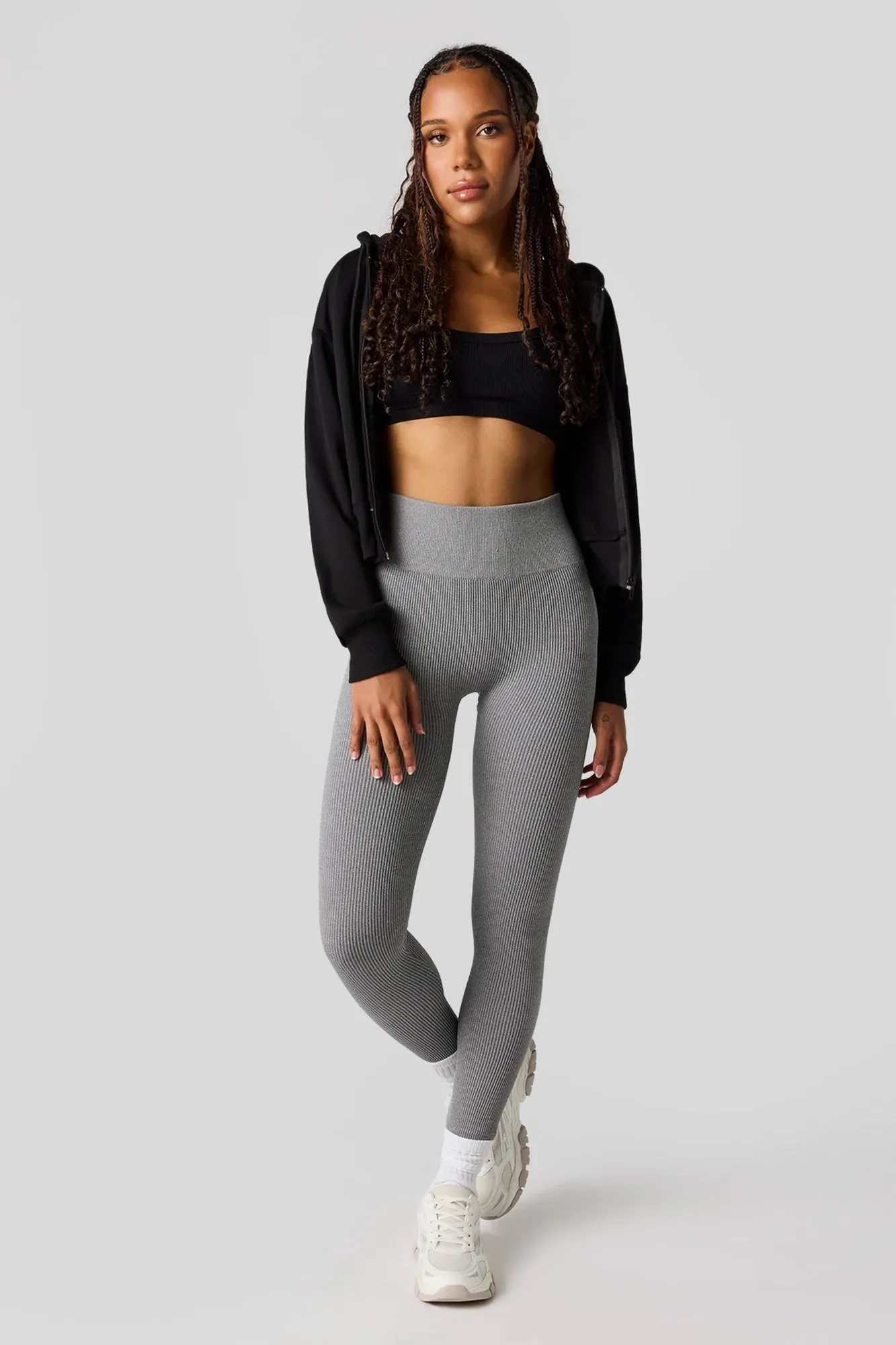 High Rise Seamless Ribbed Legging sold by Charlotte Russe