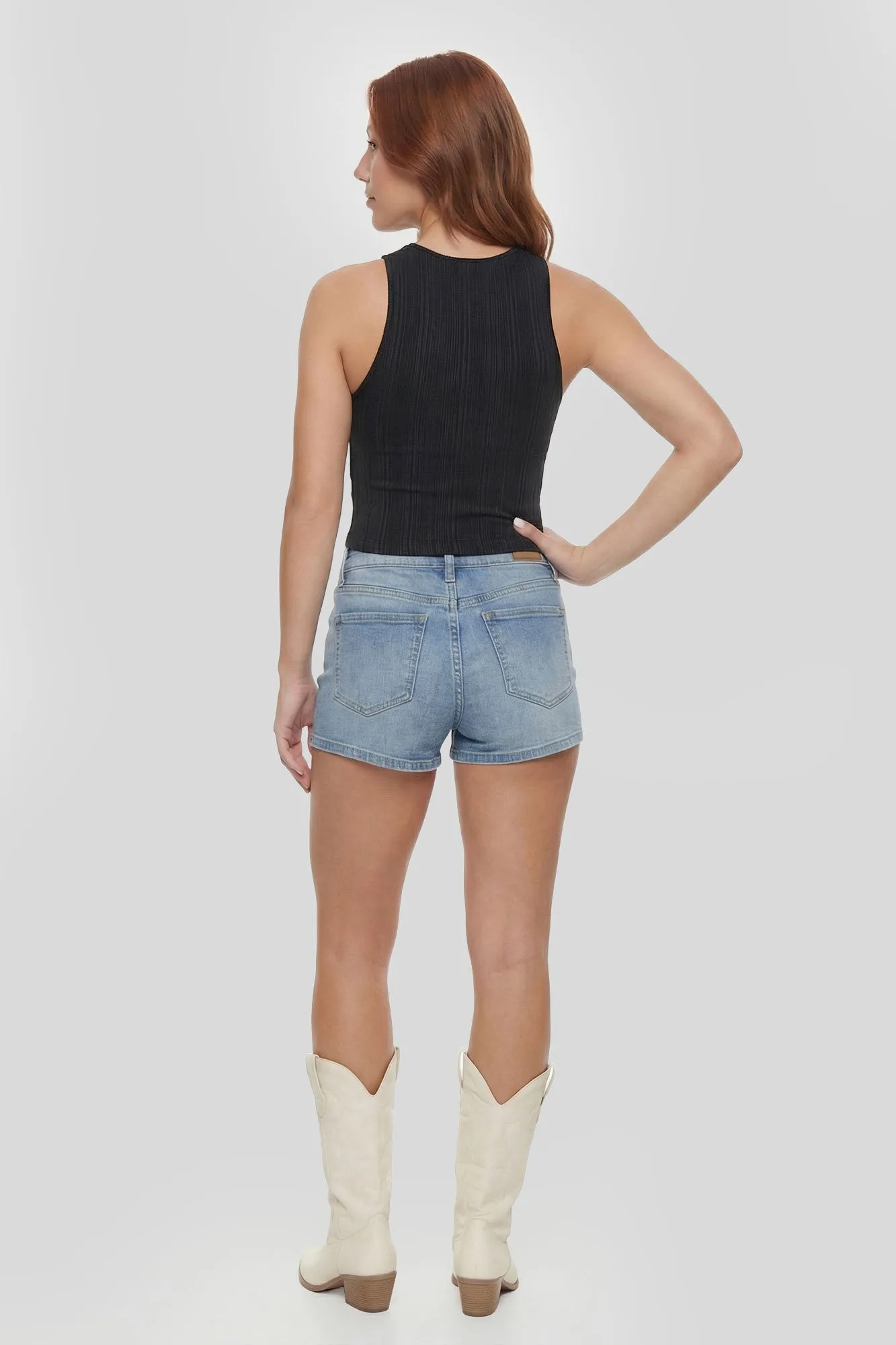 Seamless Ribbed High Neck Tank sold by Charlotte Russe product image thumbnail 4