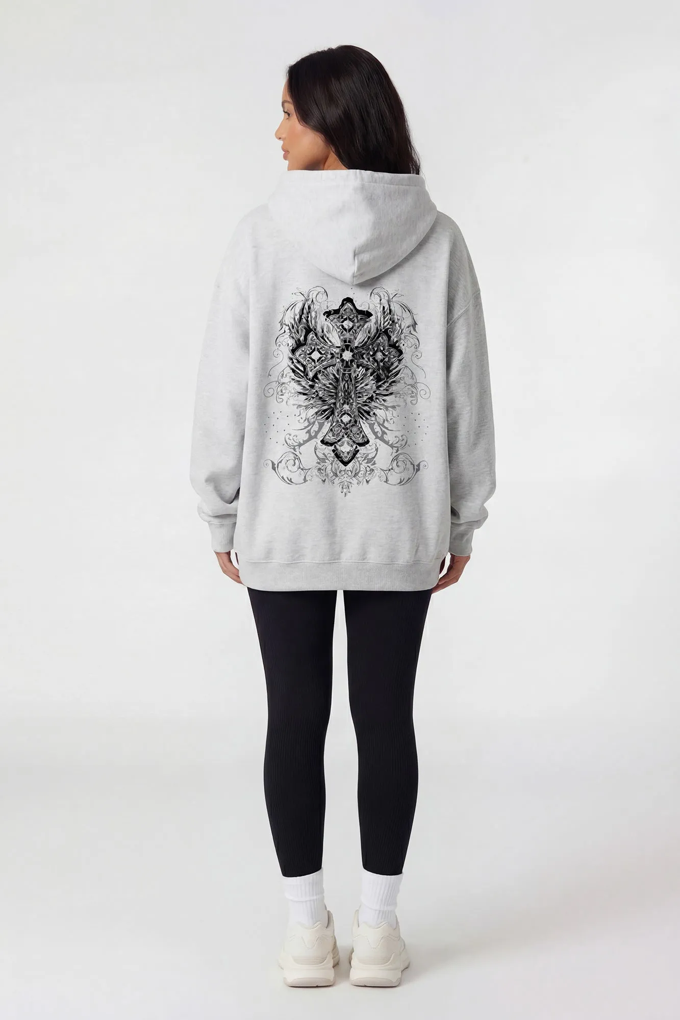 Graphic Striped Zip-Up Boyfriend Hoodie sold by Charlotte Russe product image thumbnail 2