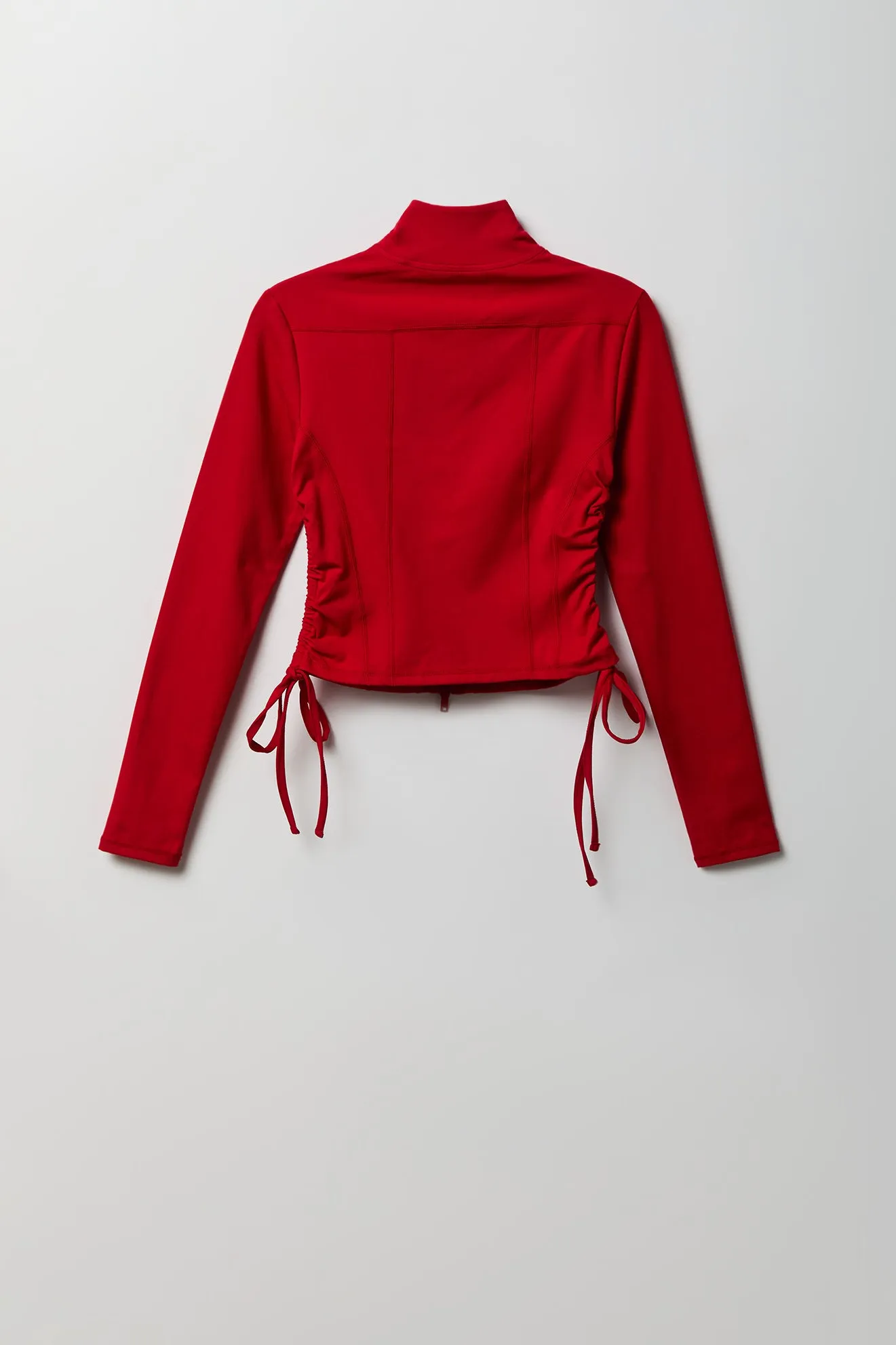 Active High Density Cinched 2 Way Zip Up Jacket sold by Charlotte Russe product image thumbnail 2