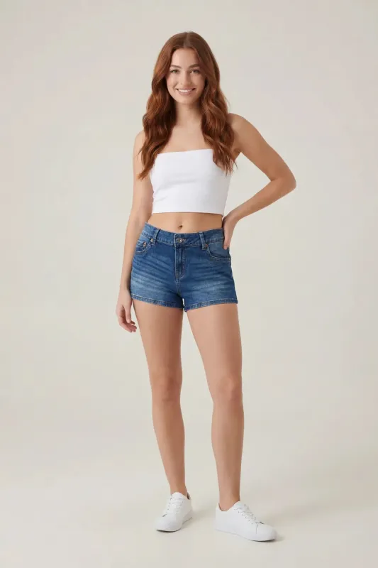 Stretch Mid Rise Push Up Medium Denim Short made by Stitches