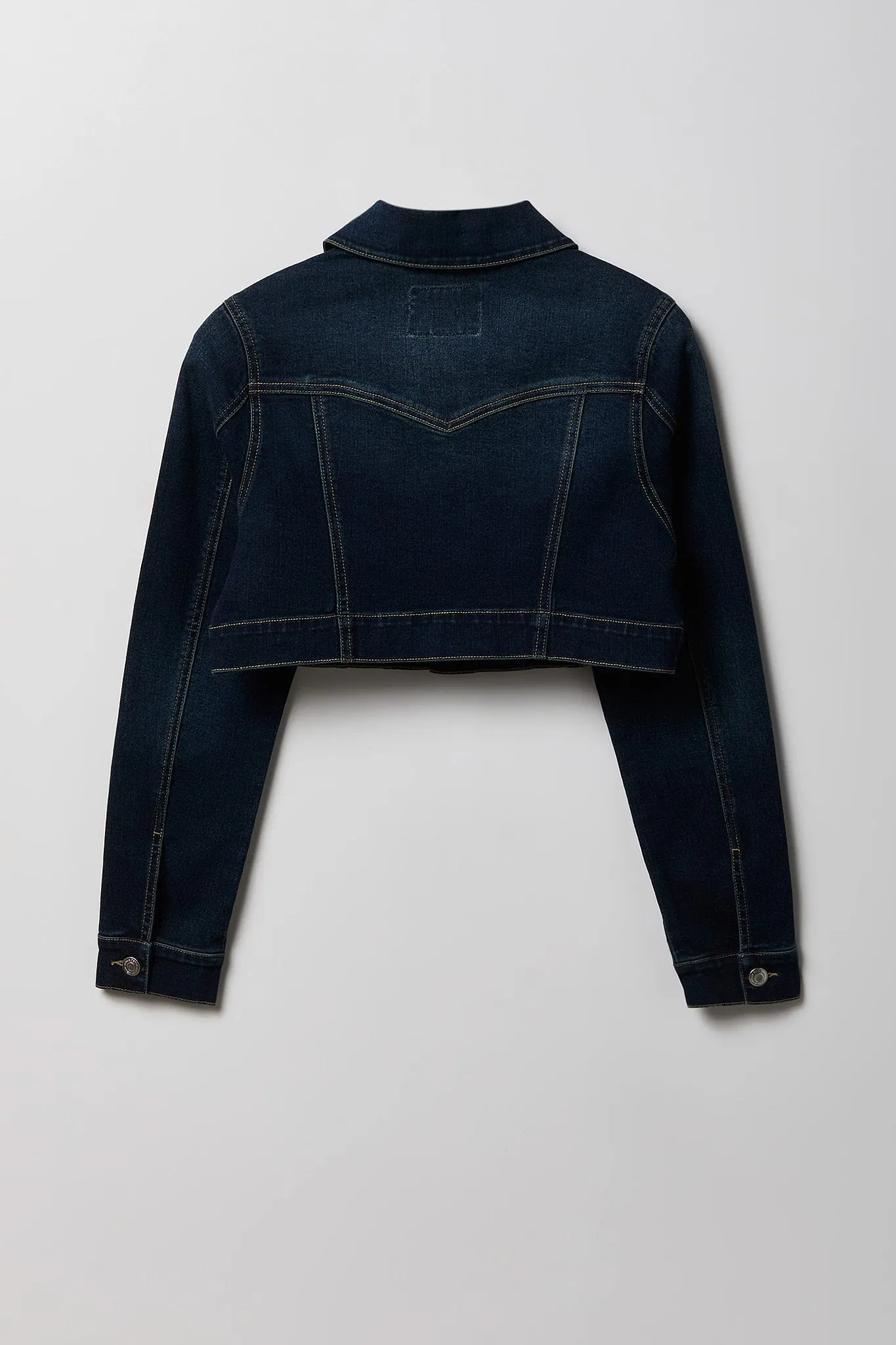 Classic Cropped Denim Jacket sold by Charlotte Russe product image thumbnail 2