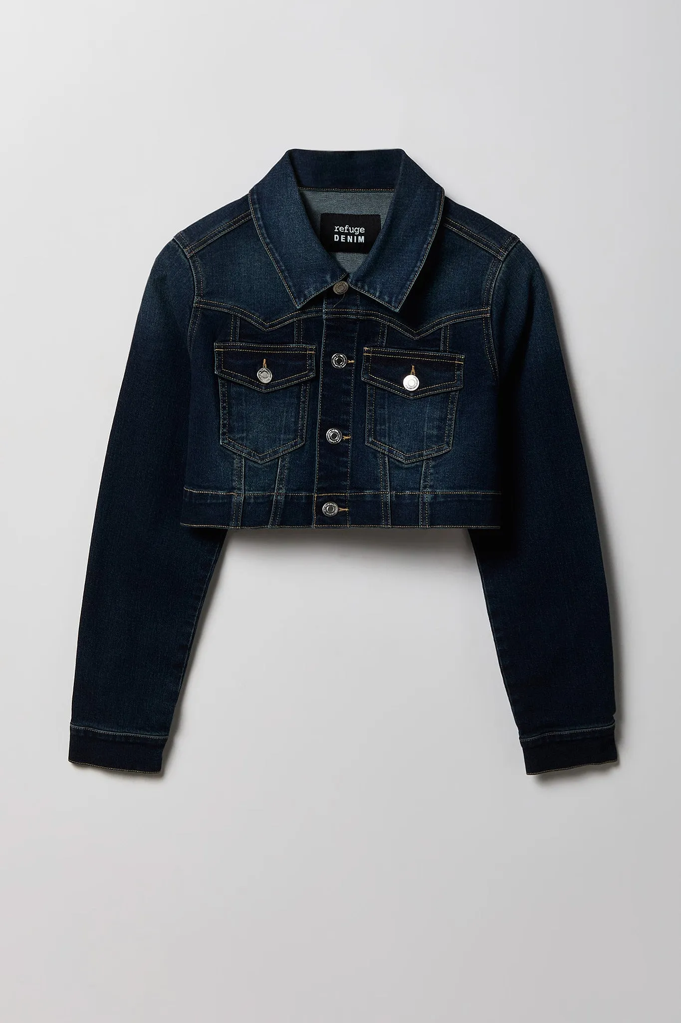 Classic Cropped Denim Jacket sold by Charlotte Russe