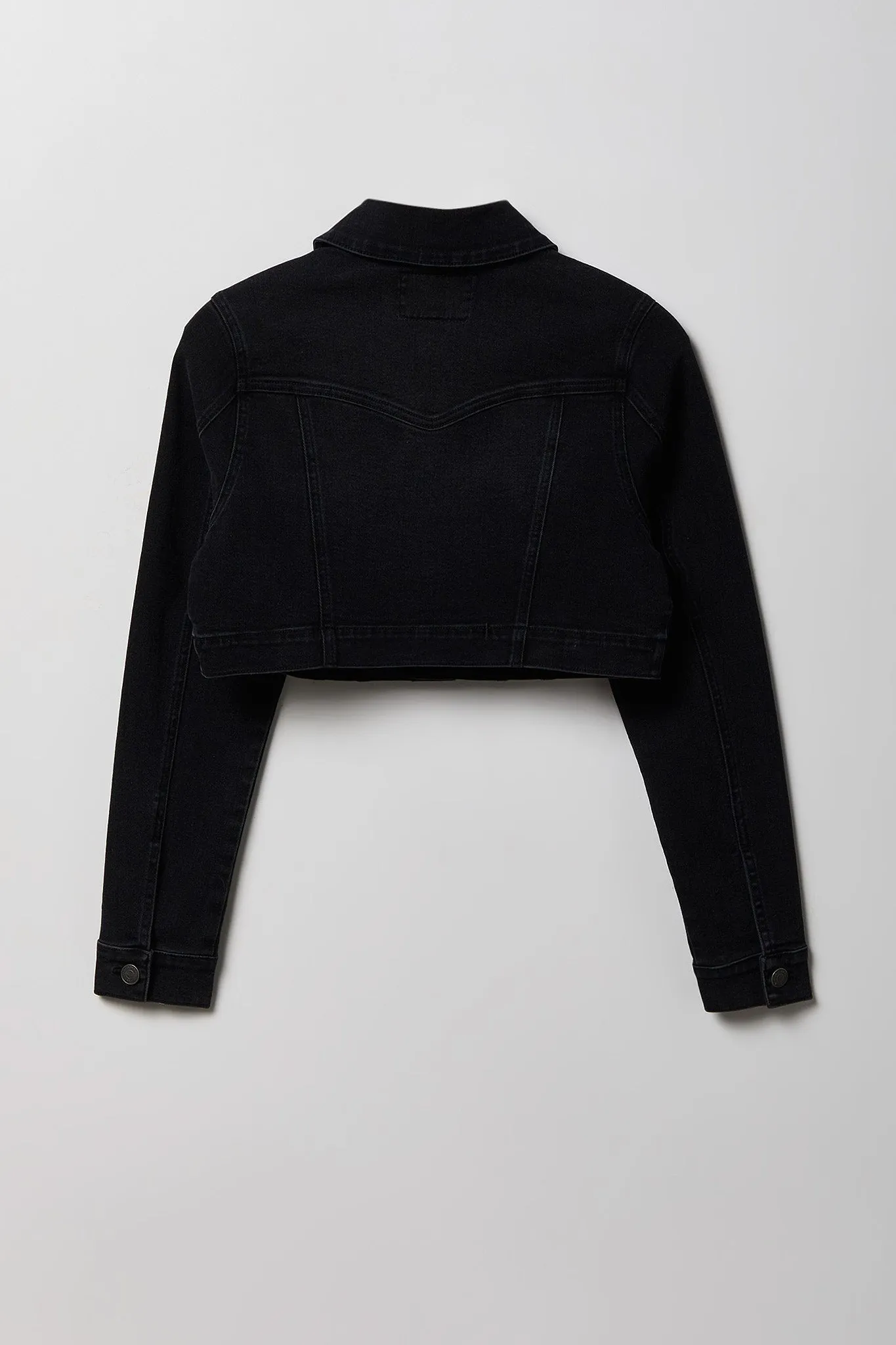 Classic Cropped Denim Jacket sold by Charlotte Russe product image thumbnail 4