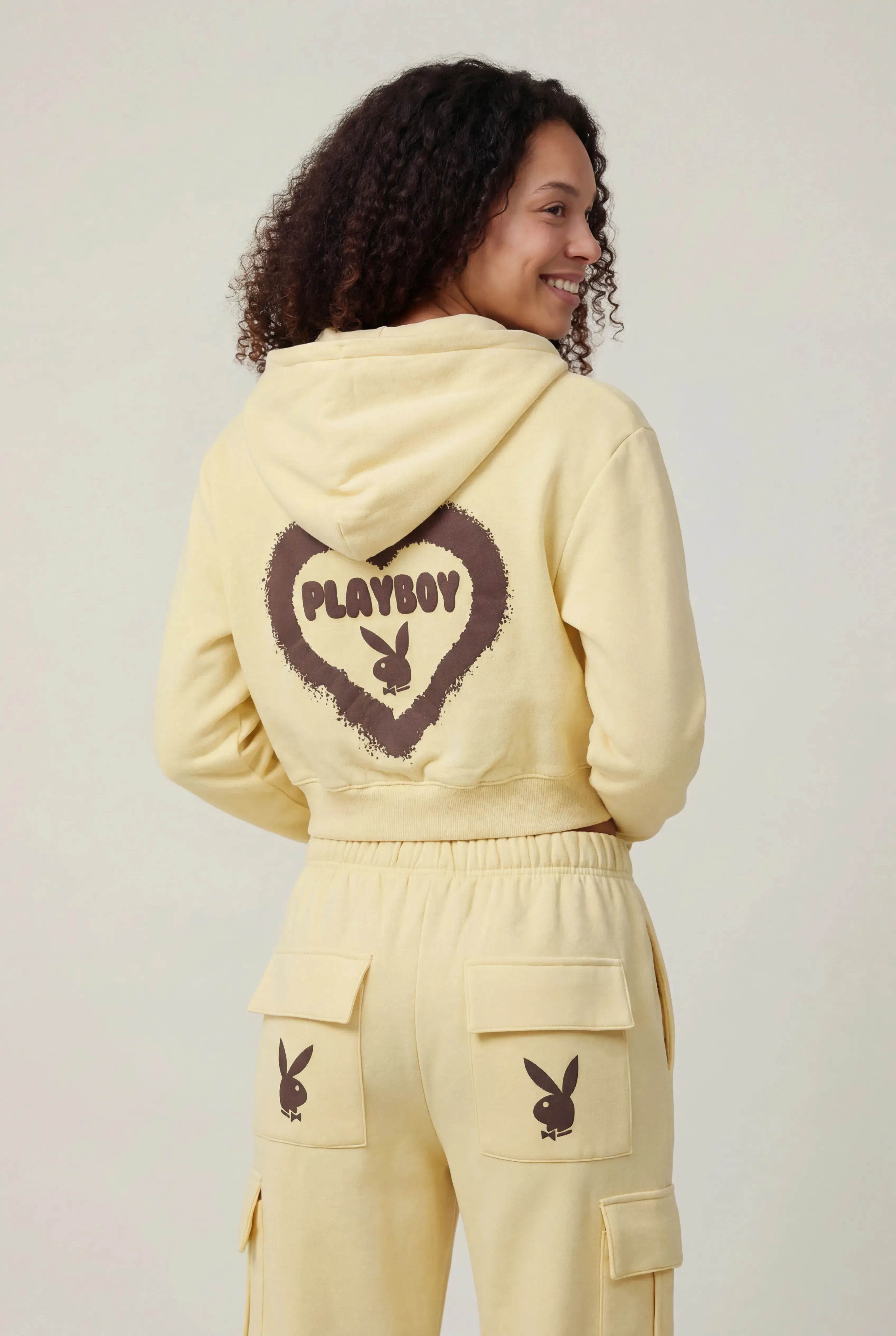 Playboy Fleece Zip-Up Hoodie sold by Charlotte Russe product image thumbnail 2