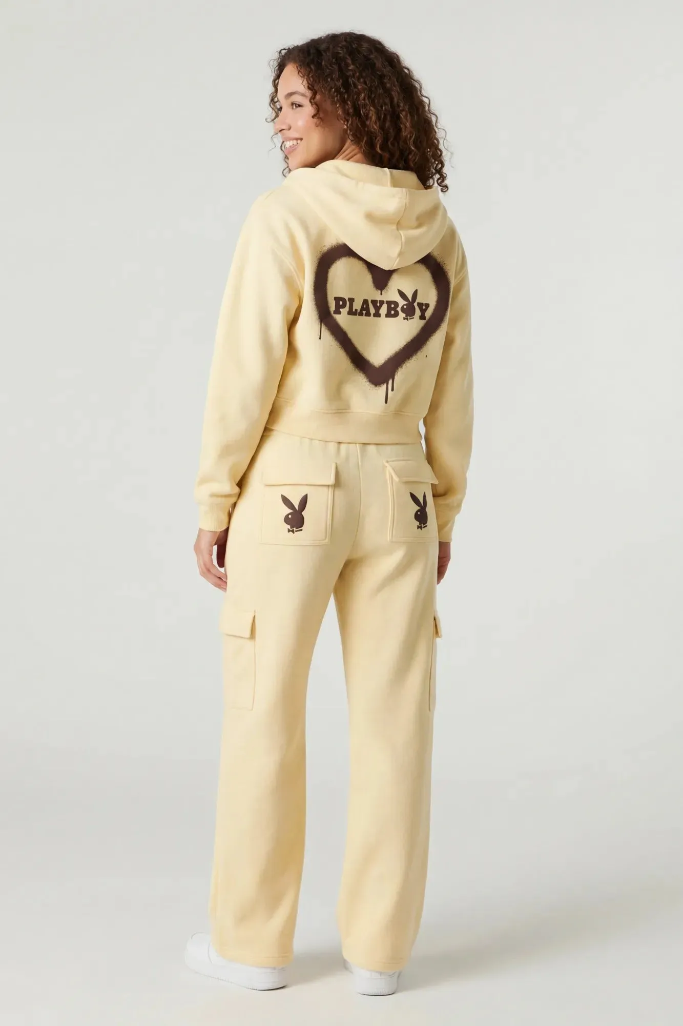 Playboy Fleece Zip-Up Hoodie sold by Charlotte Russe product image thumbnail 4