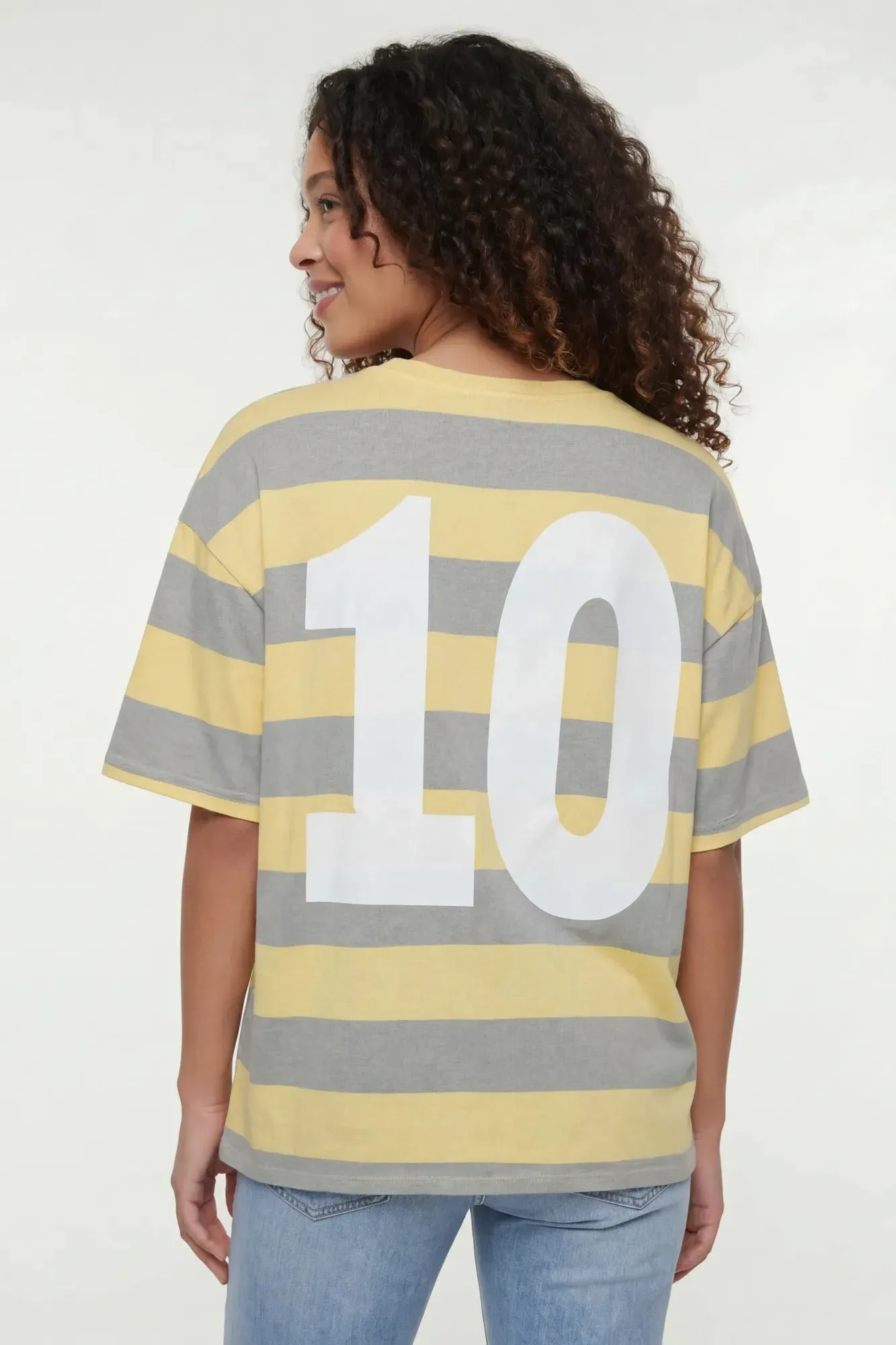 Luxe Heavy Cotton Striped Graphic T-Shirt sold by Charlotte Russe product image thumbnail 2