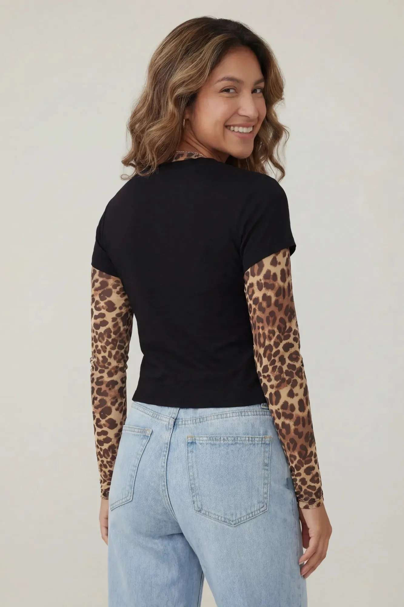Double Sleeve Graphic T-Shirt sold by Charlotte Russe product image thumbnail 2
