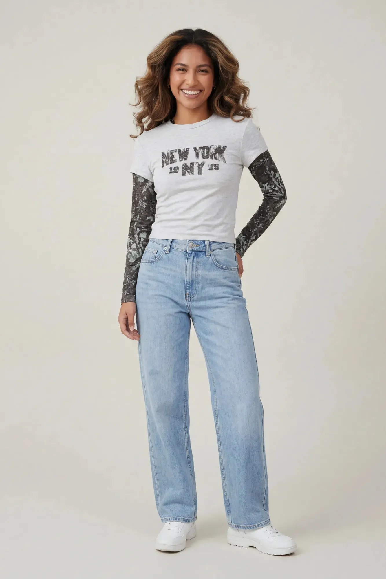Double Sleeve Graphic T-Shirt sold by Charlotte Russe product image thumbnail 4