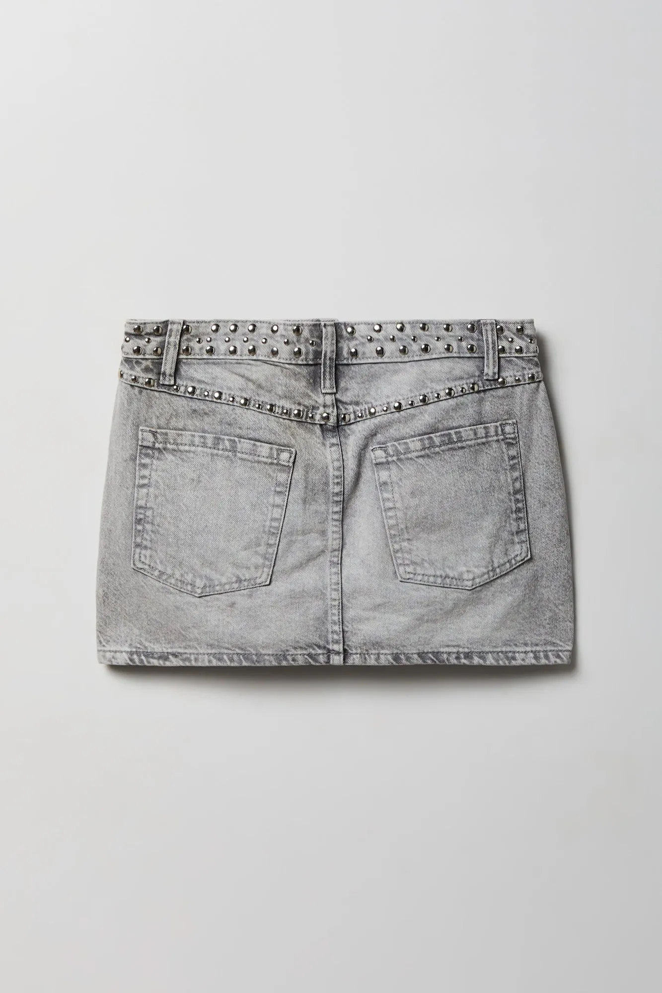 Studded Denim Mini Skirt sold by Charlotte Russe product image thumbnail 2